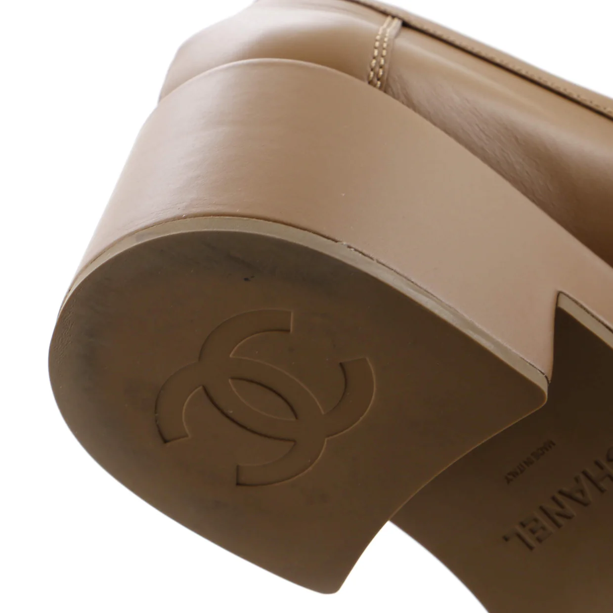 Women's CC Platform Loafers Leather - Deep Luxury