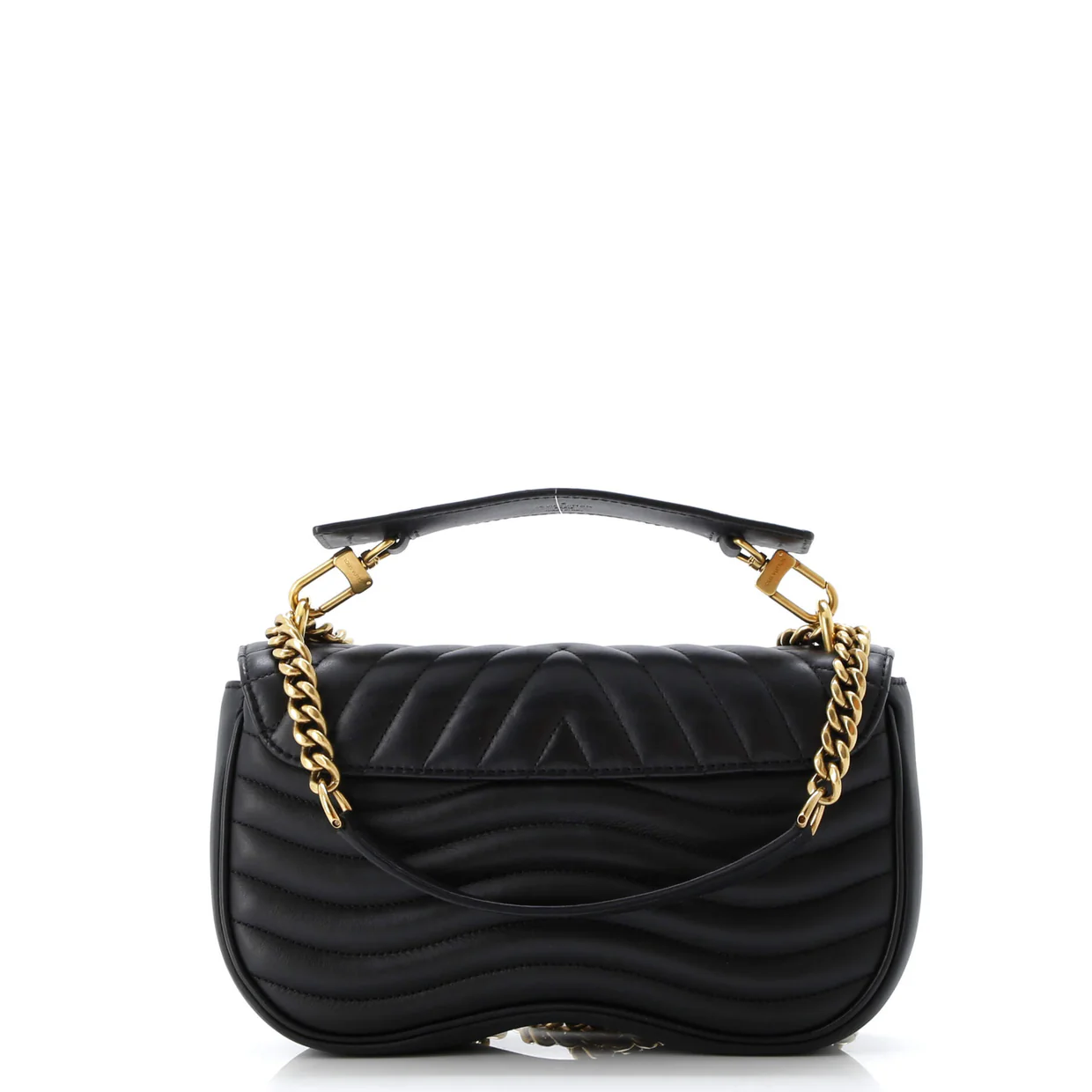New Wave Chain Bag Quilted Leather MM - Deep Luxury