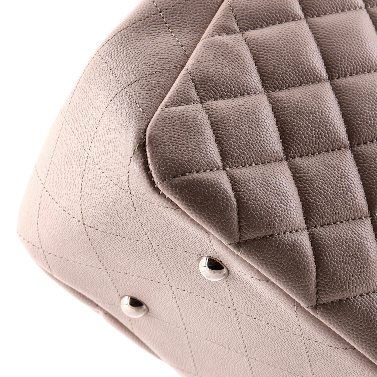 Classic CC Shopping Tote Quilted Caviar Large - Deep Luxury