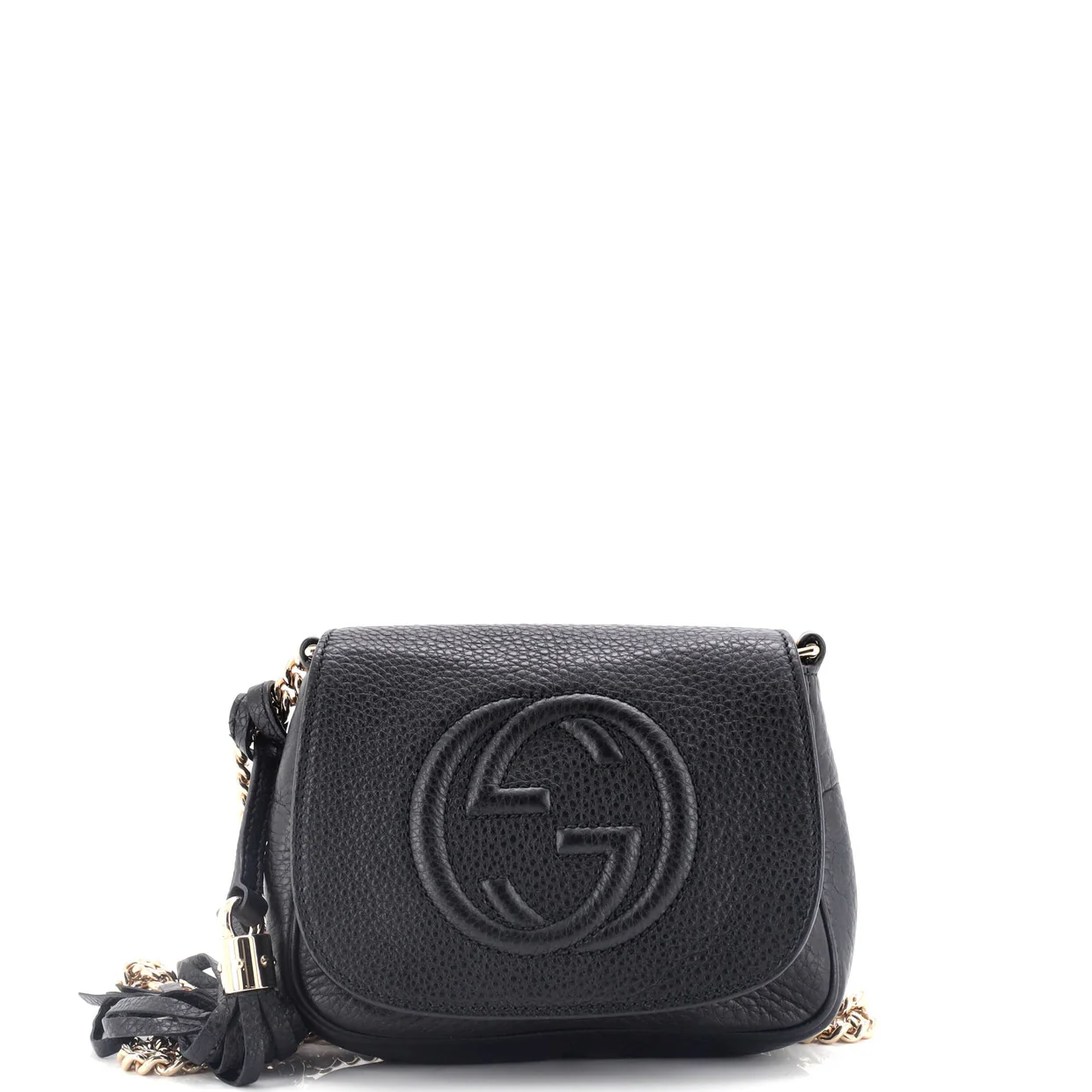 Soho Chain Crossbody Bag Leather Small - Deep Luxury