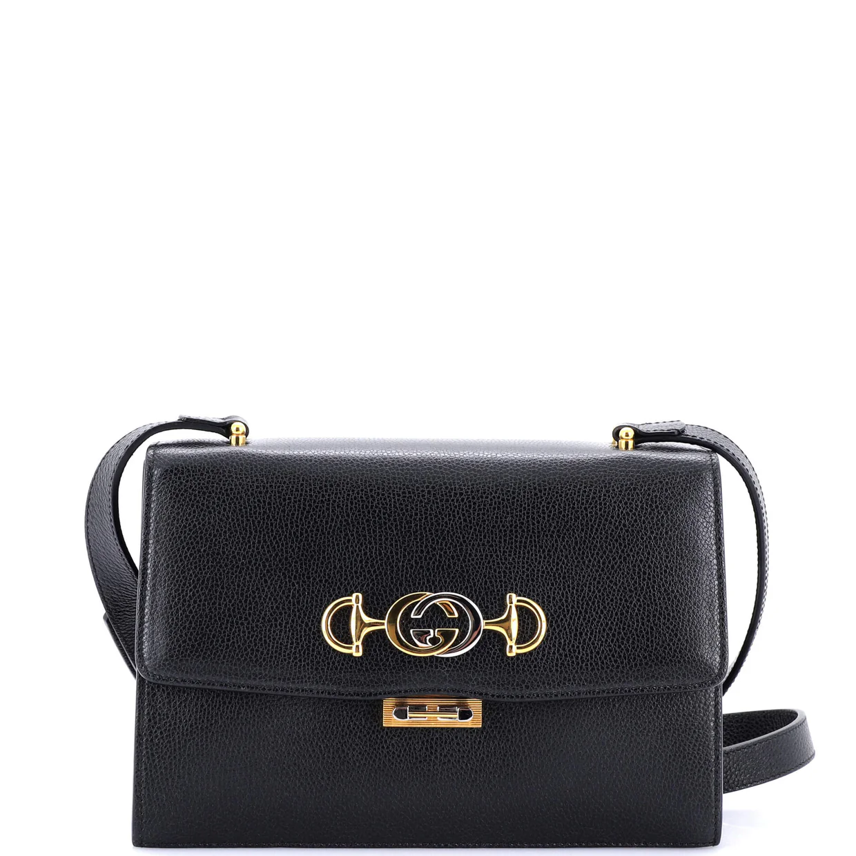 Zumi Flap Shoulder Bag Leather Small - Deep Luxury