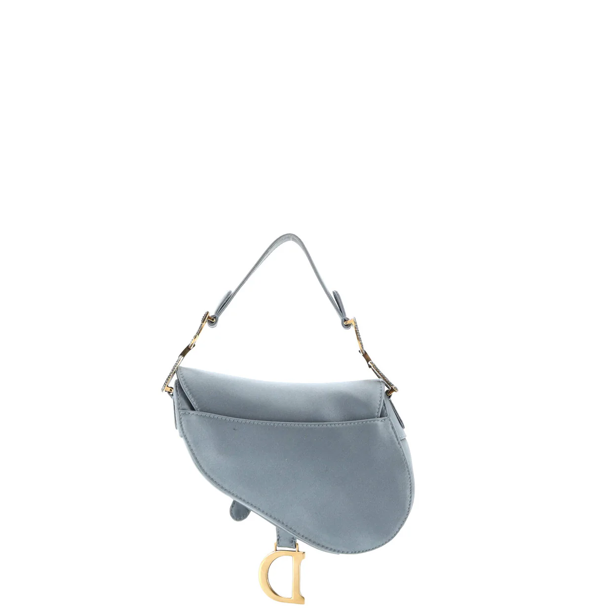 Saddle Handbag Satin with Crystals Mini - Deep Luxury