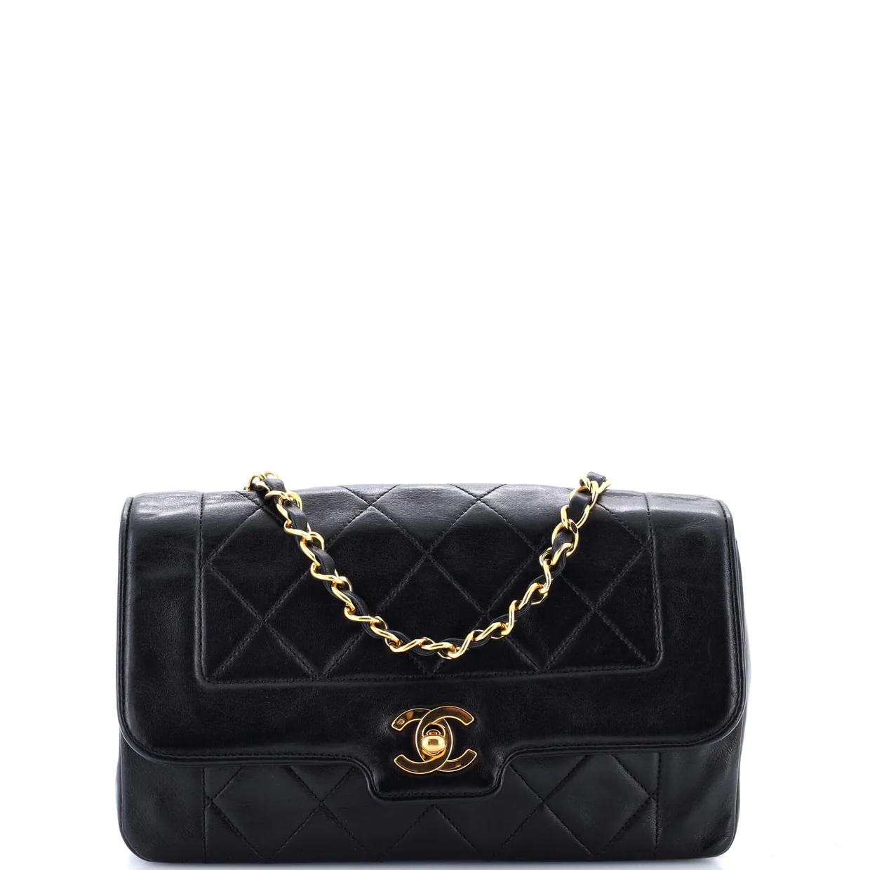 Vintage CC Chain Flap Bag Quilted Lambskin Small - Deep Luxury