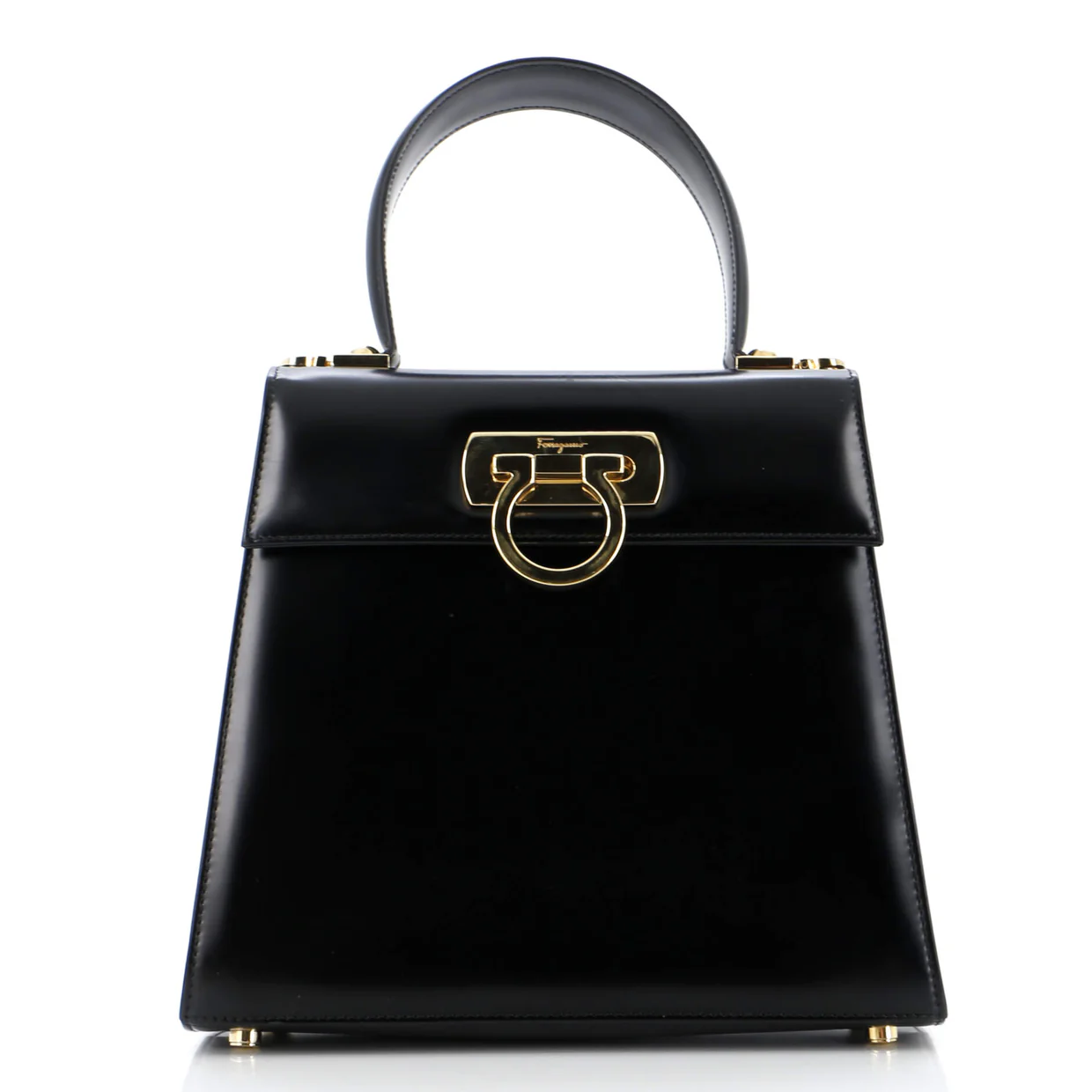 Gancini Convertible Top Handle Bag Leather Mini - Deep Luxury