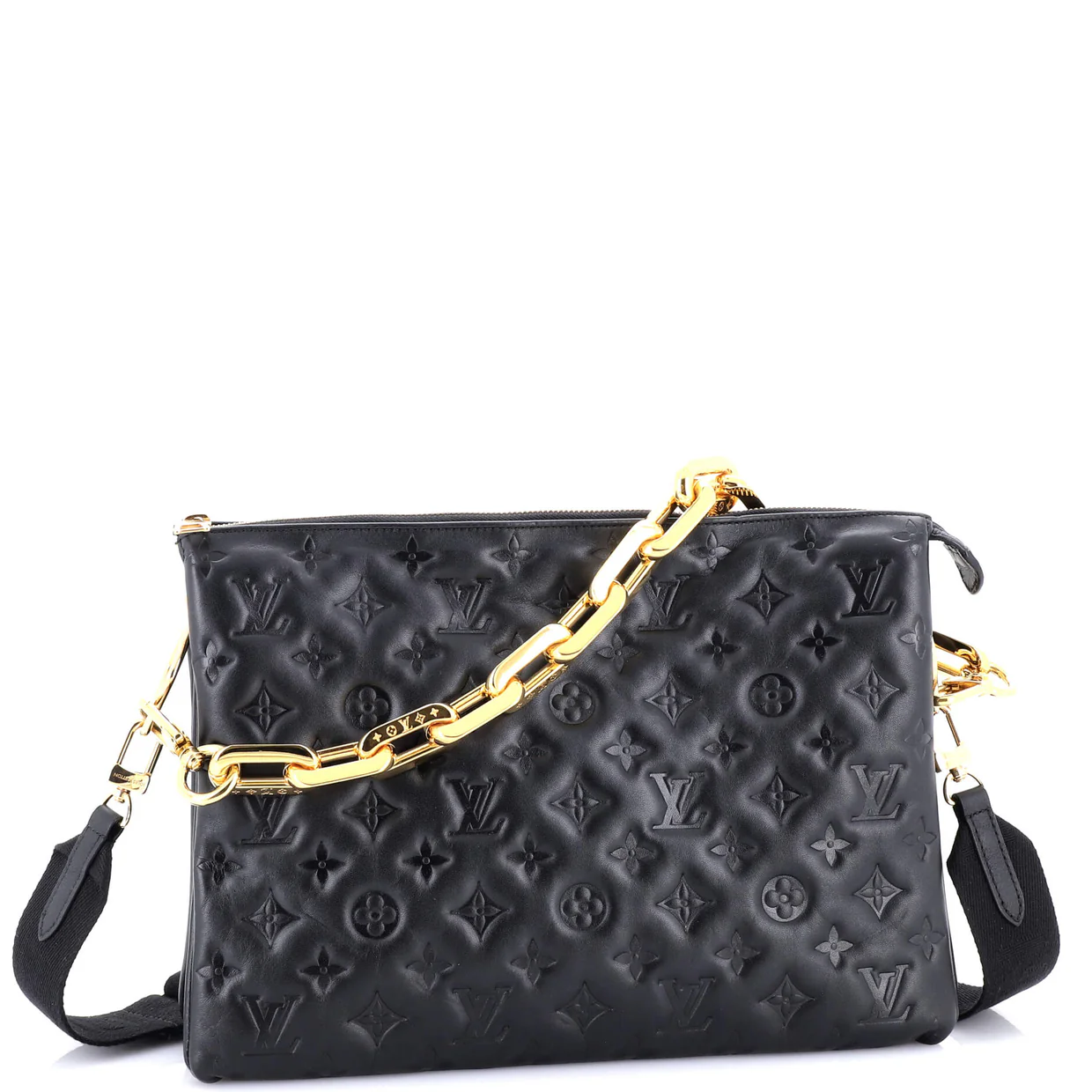 Coussin Bag Monogram Embossed Lambskin MM - Deep Luxury