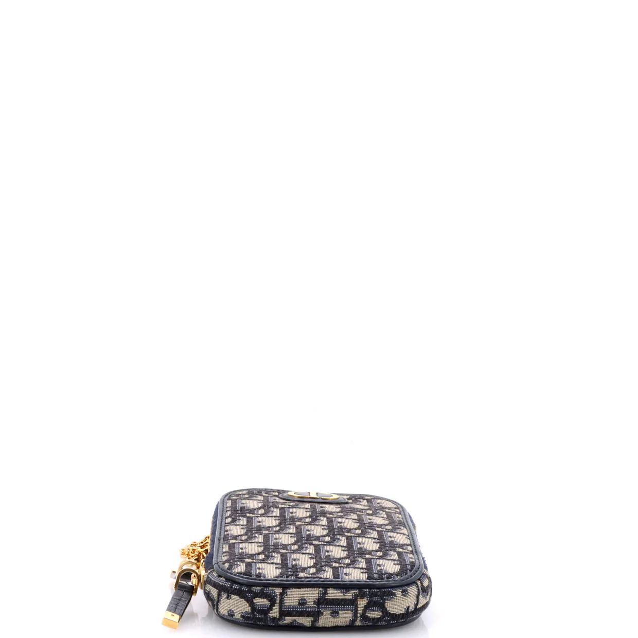 30 Montaigne Phone Holder on Chain Oblique Canvas - Deep Luxury