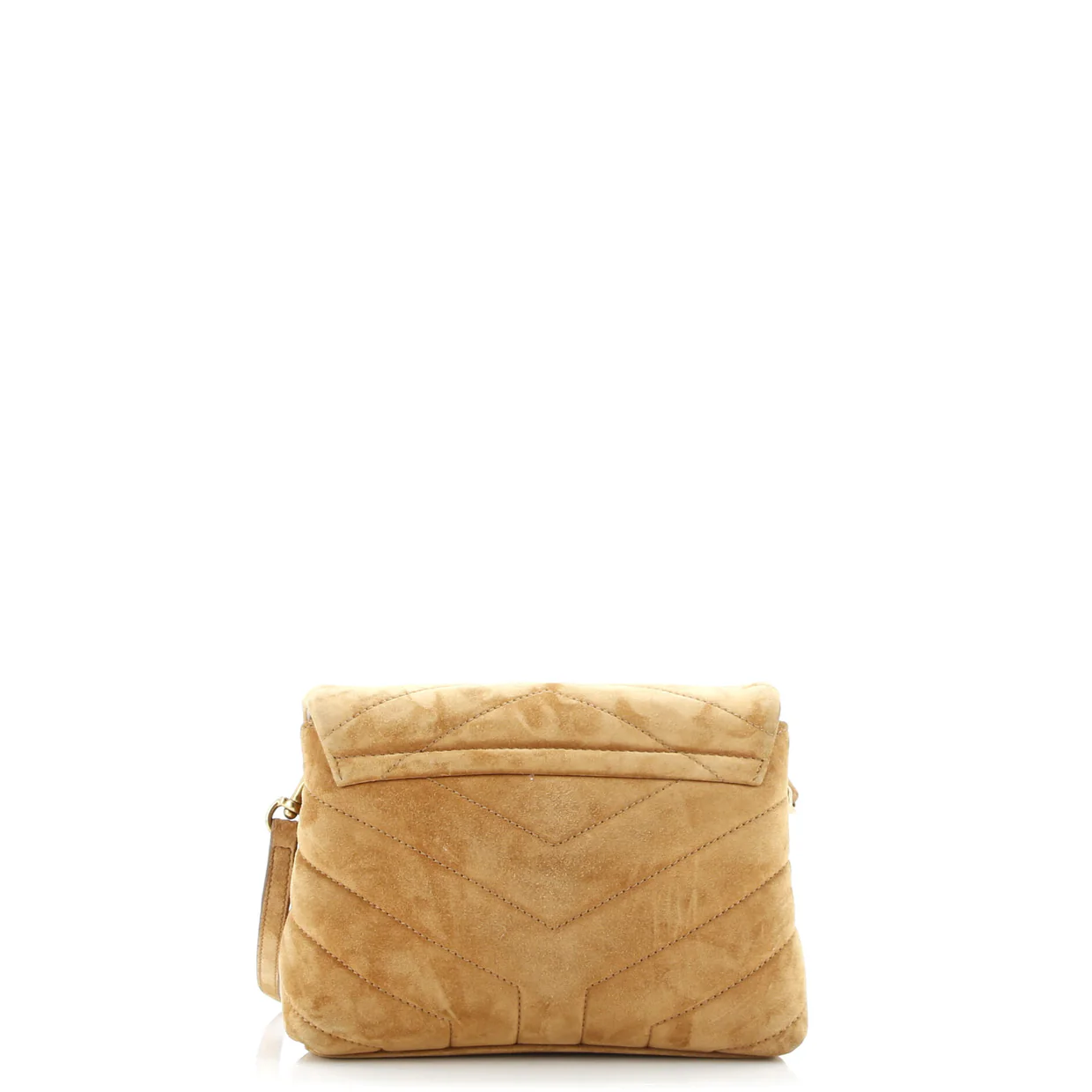 Loulou Shoulder Bag Matelasse Chevron Suede Toy - Deep Luxury