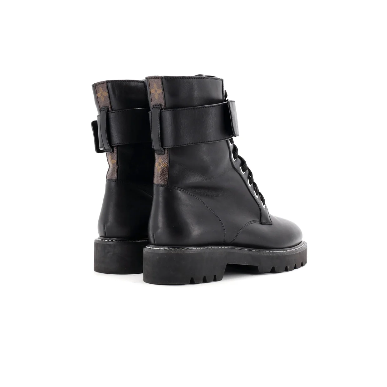 Women's Logo Territory Flat Ranger Boots Leather - Deep Luxury