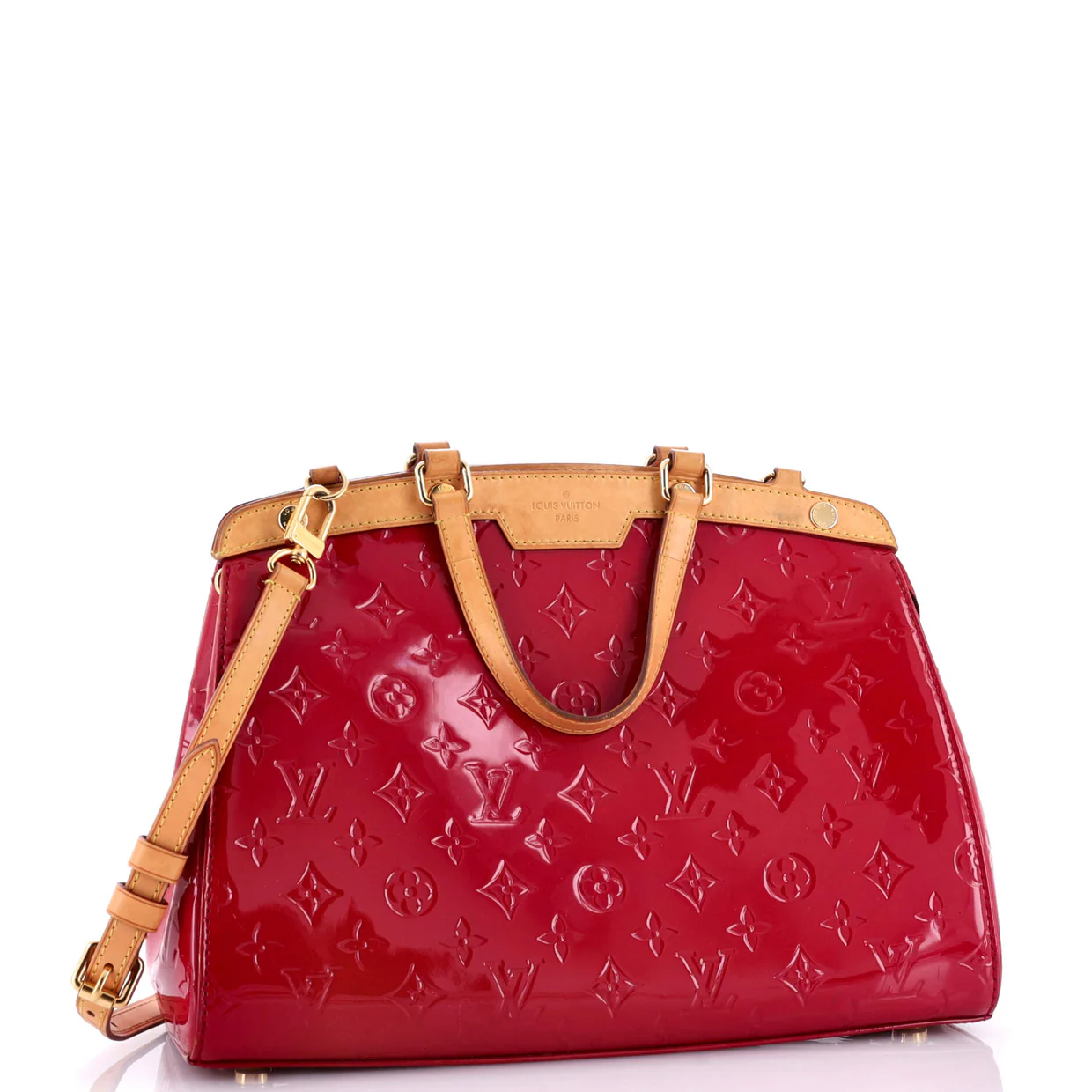 Brea Handbag Monogram Vernis MM - Deep Luxury