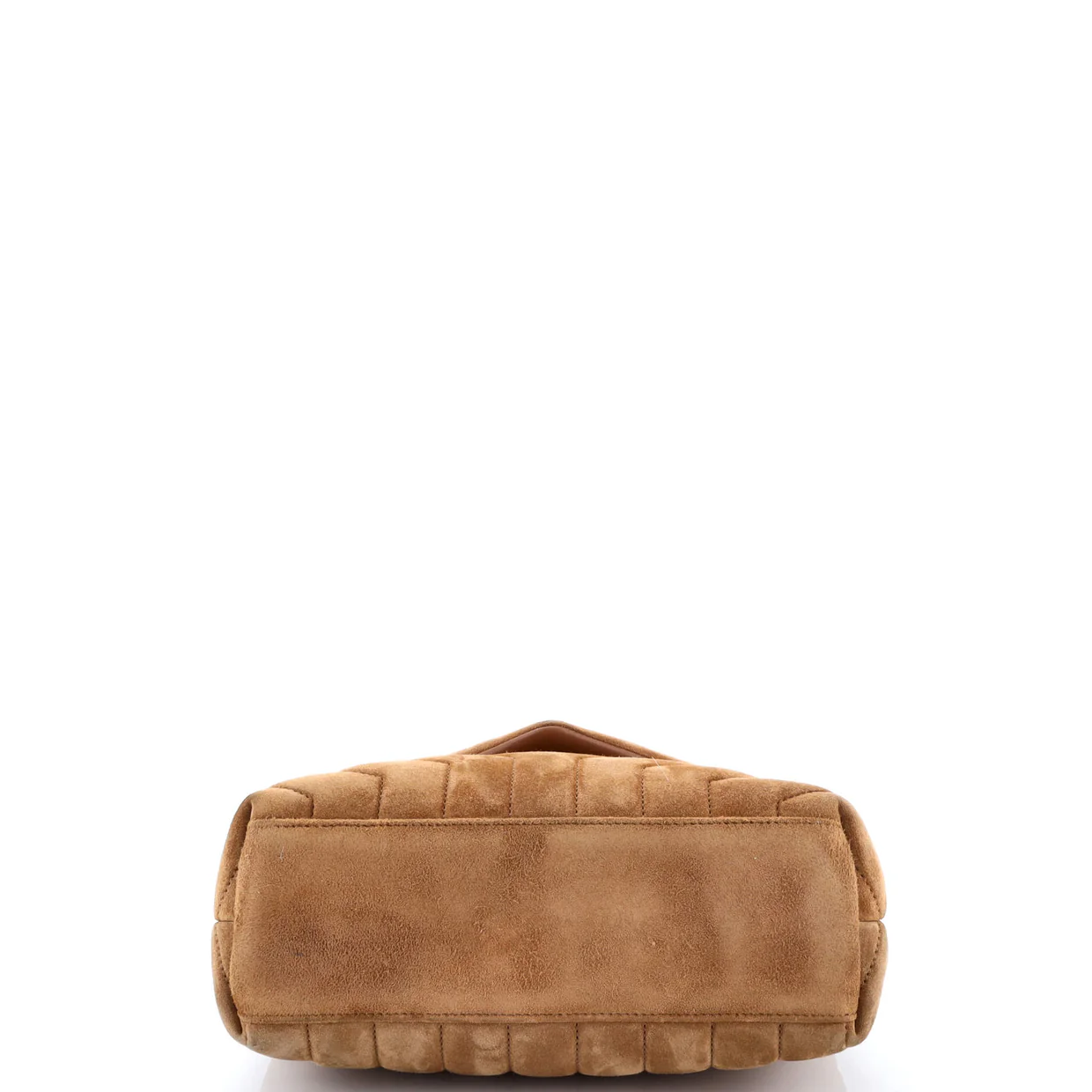 Loulou Shoulder Bag Matelasse Chevron Suede Small - Deep Luxury