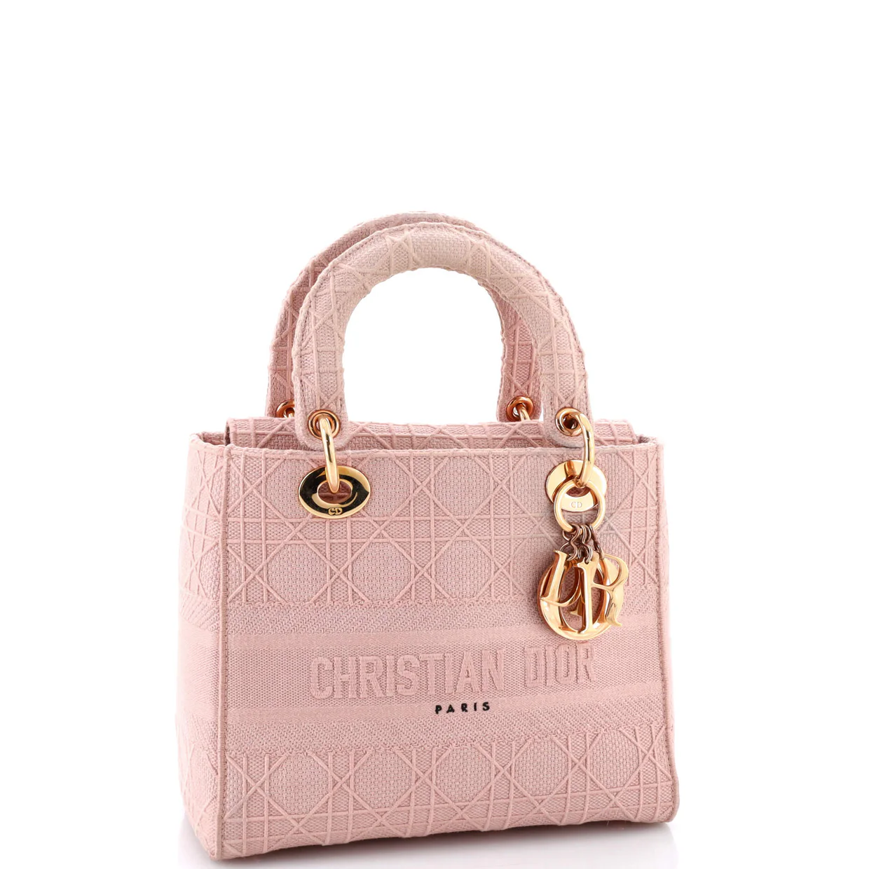 Lady D-Lite Bag Cannage Embroidered Canvas Medium - Deep Luxury