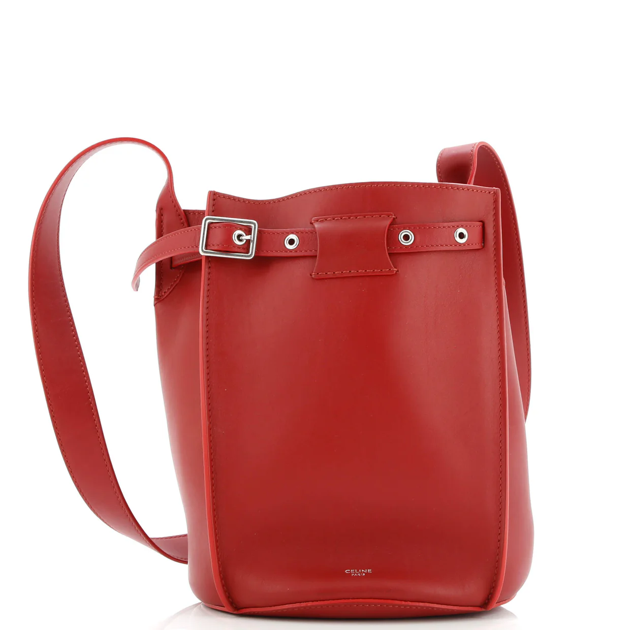 Long Strap Big Bag Bucket Leather - Deep Luxury