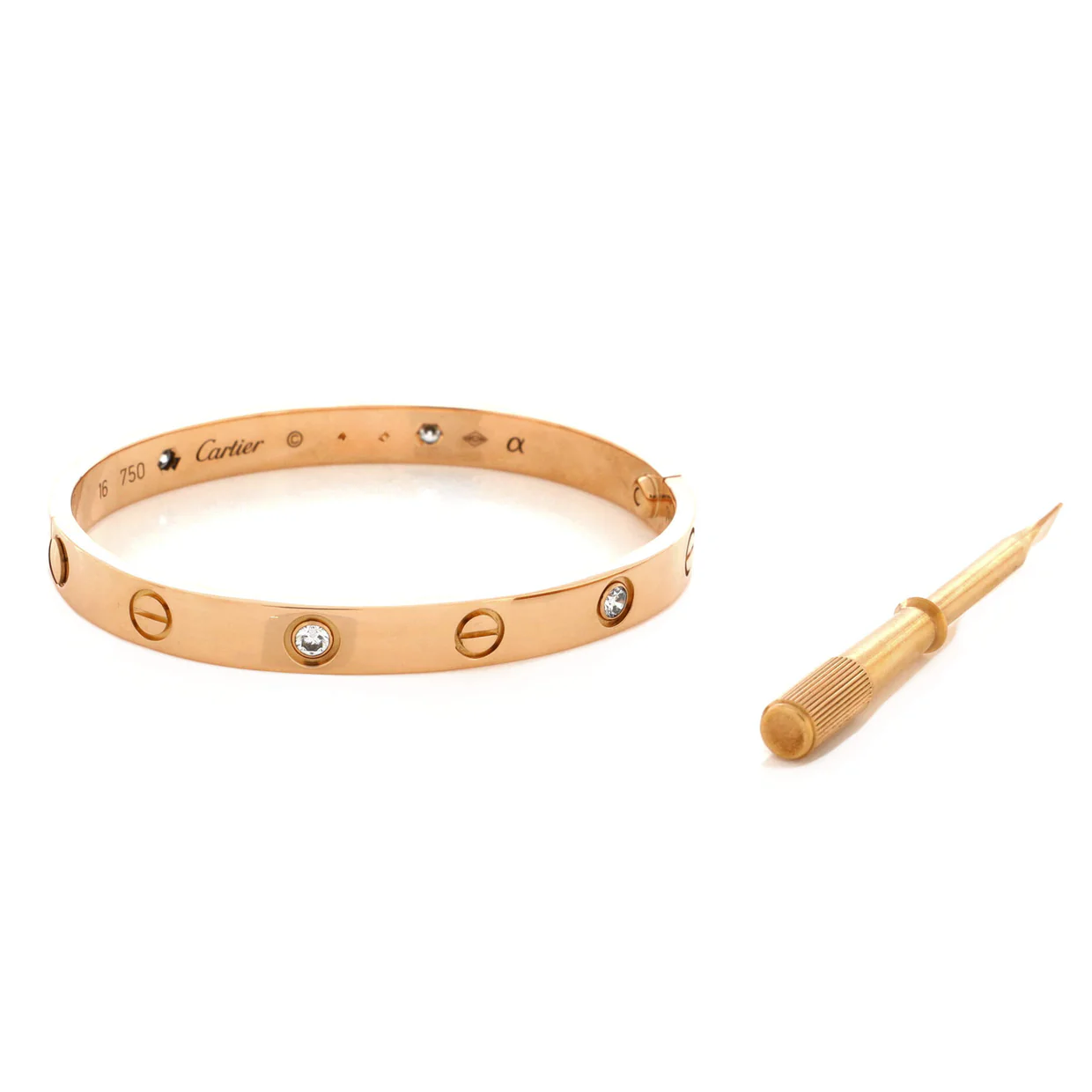 Love 4 Diamond Bracelet 18K Rose Gold with Diamonds - Deep Luxury
