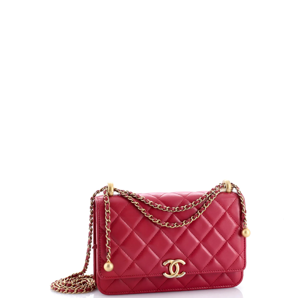 Perfect Fit Wallet on Chain Quilted Calfskin - Deep Luxury