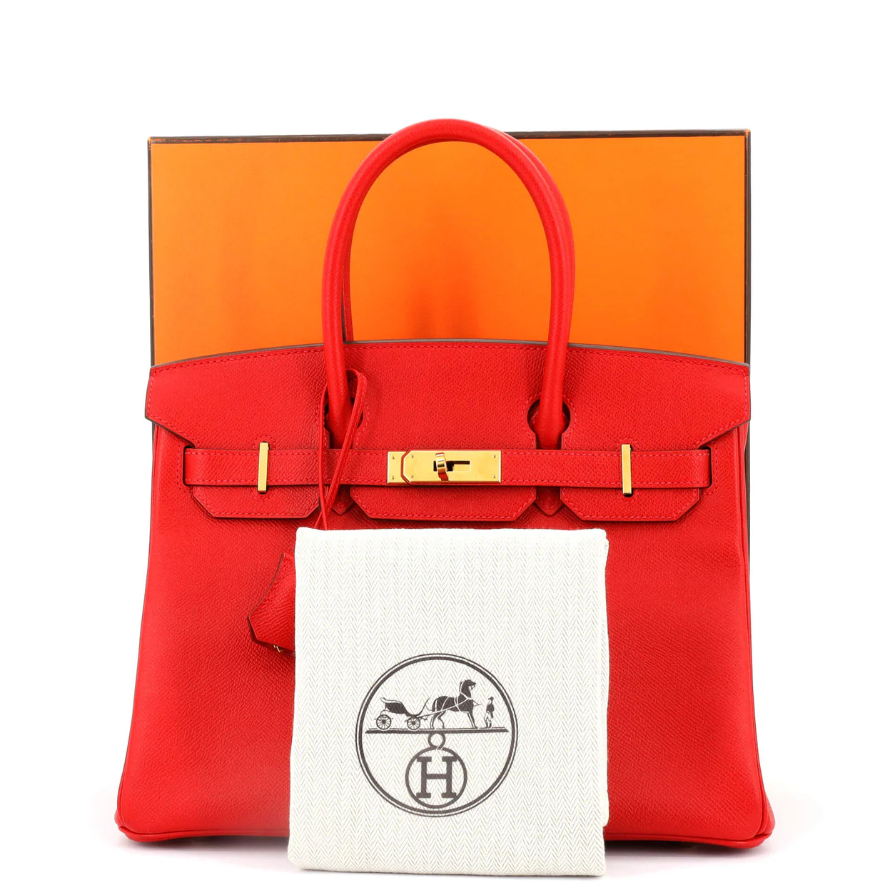 Birkin Handbag Rouge Casaque Epsom with Gold Hardware 30 - Deep Luxury