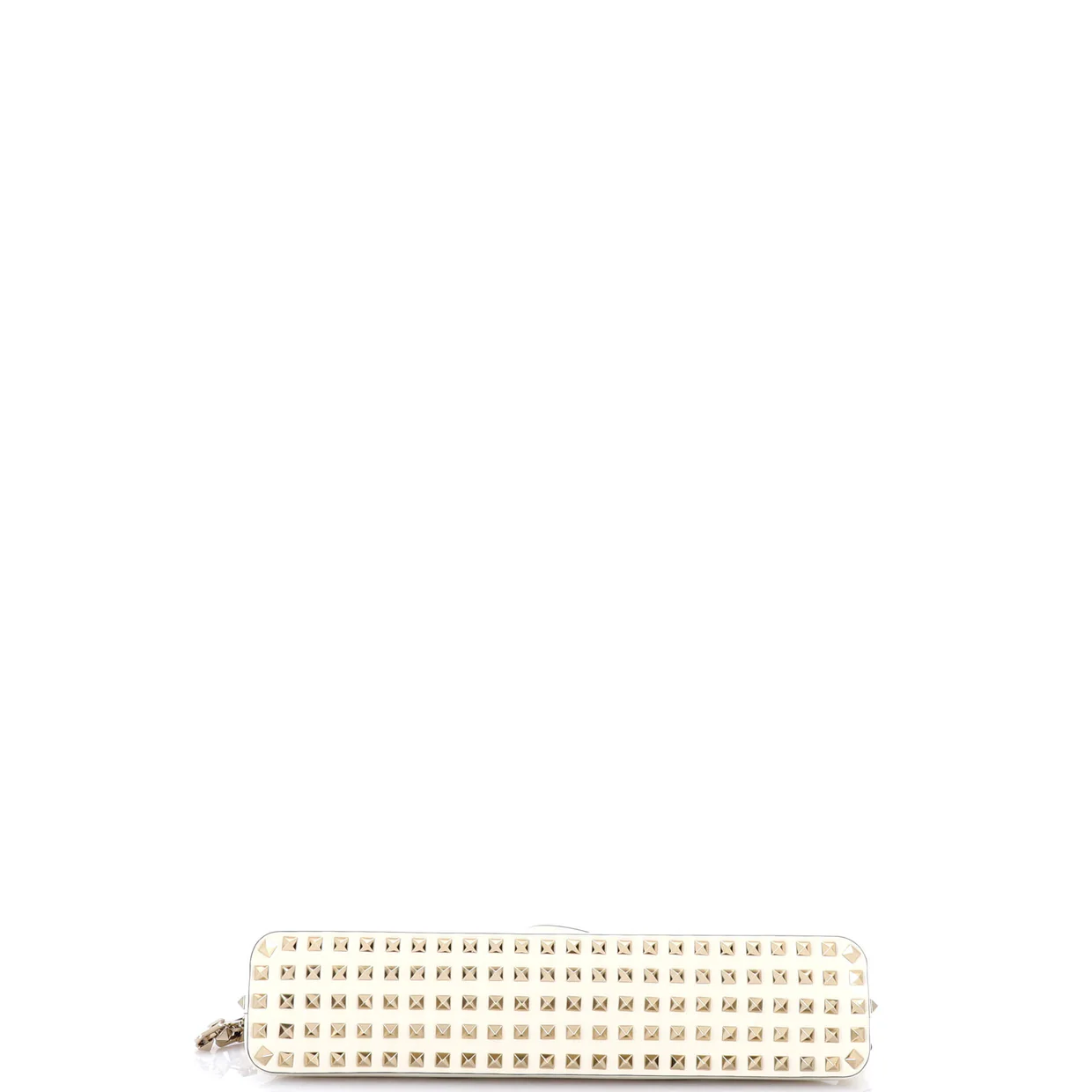 Rockstud Zip Up Top Handle Bag Leather East West - Deep Luxury