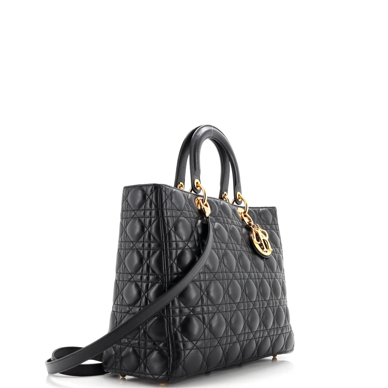 Vintage Lady Dior Bag Cannage Quilt Lambskin Large - Deep Luxury