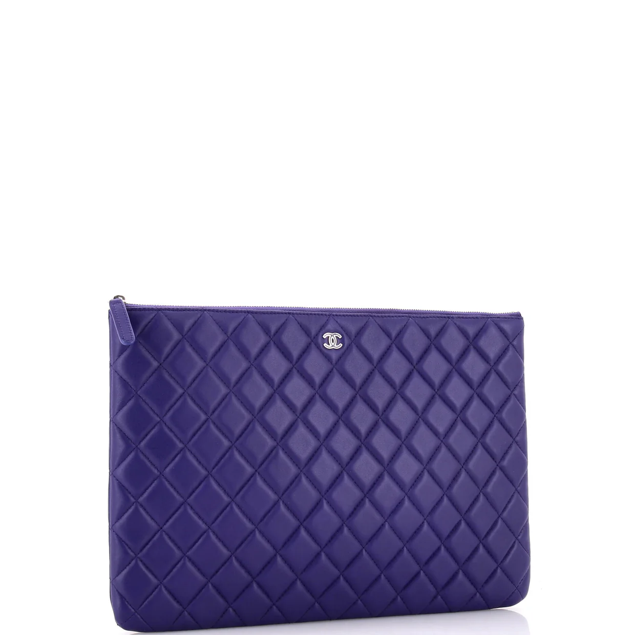 O Case Clutch Quilted Lambskin Large - Deep Luxury