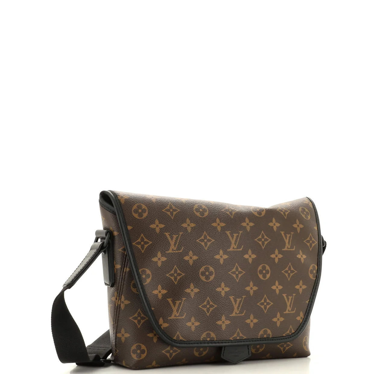 Magnetic Messenger Bag Macassar Monogram Canvas - Deep Luxury