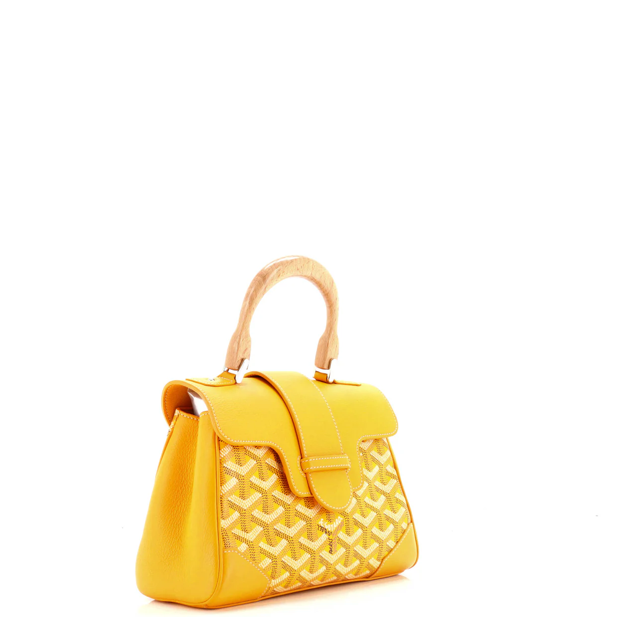 Saigon Top Handle Bag Coated Canvas with Leather Mini - Deep Luxury