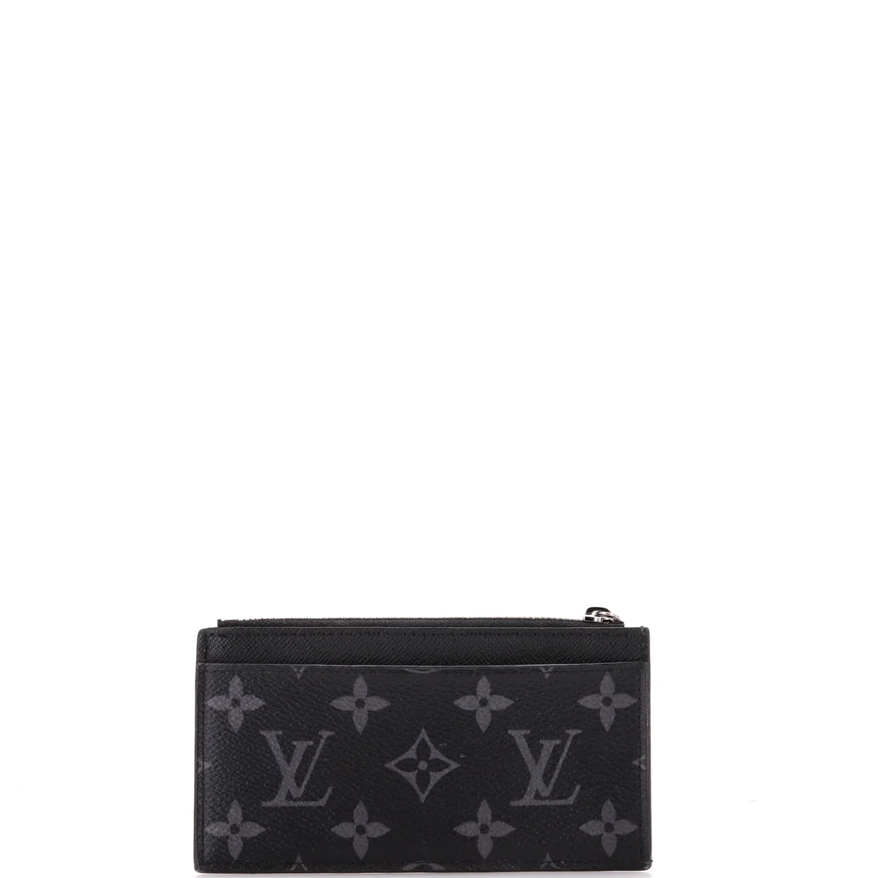 Coin Card Holder Reverse Monogram Eclipse Canvas - Deep Luxury