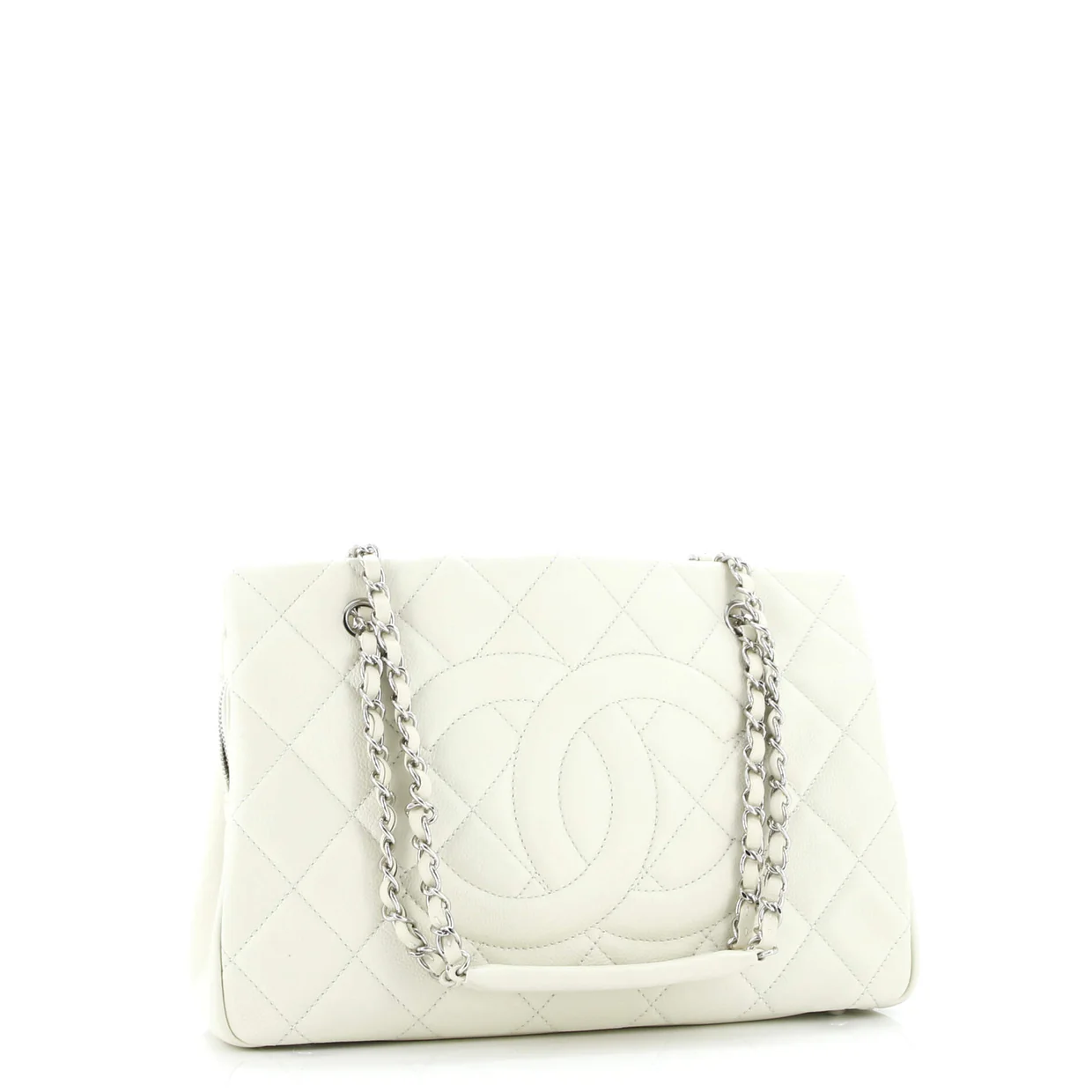 Timeless CC Shopping Tote Quilted Caviar Medium - Deep Luxury