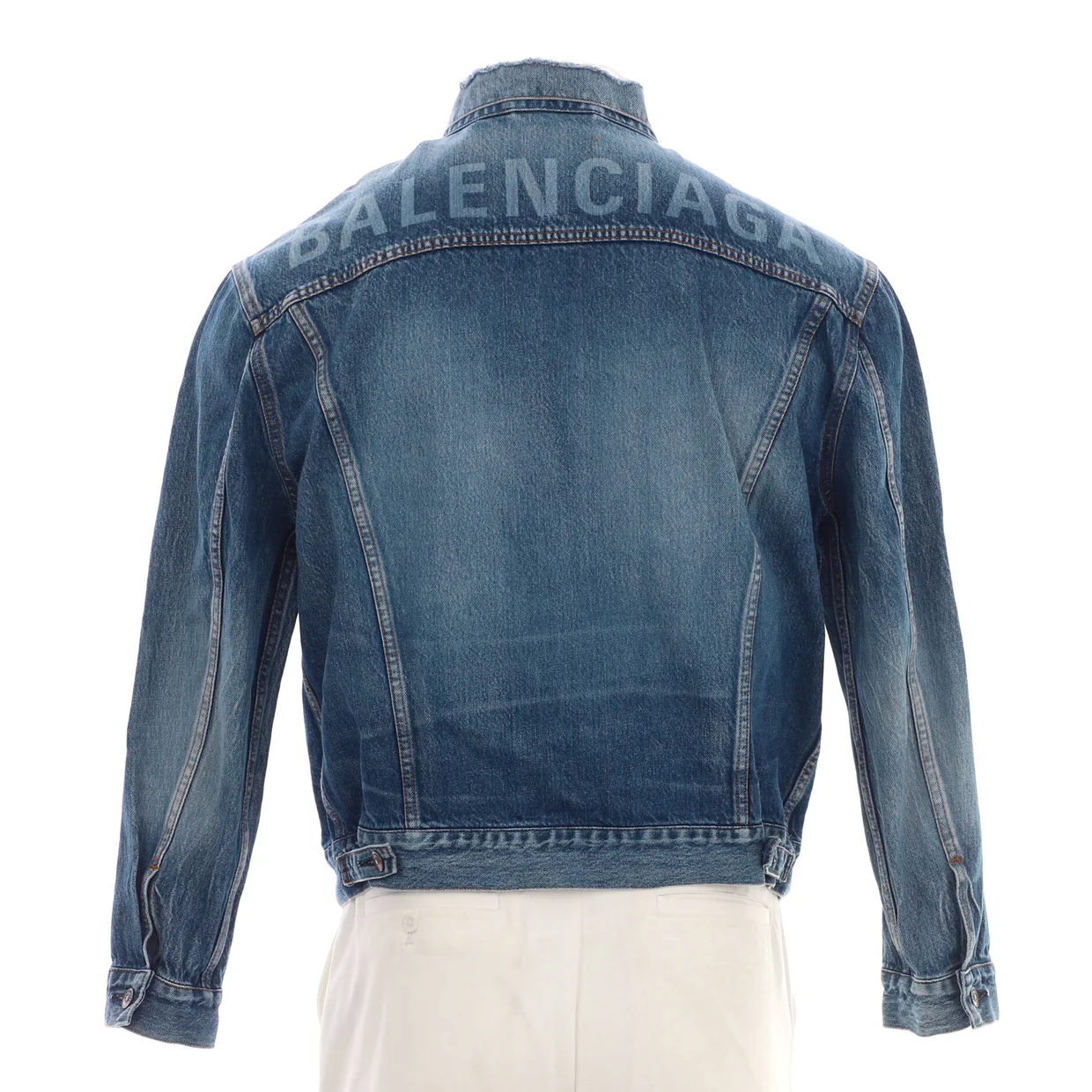 Women's Logo Oversized Jacket Denim - Deep Luxury