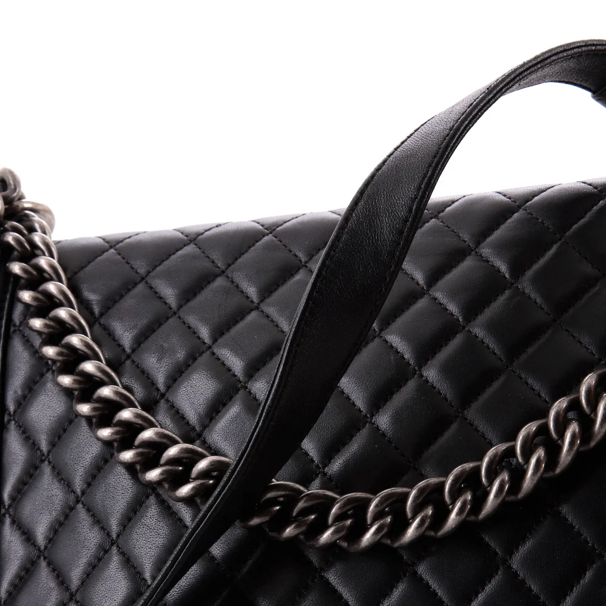 Boy Flap Bag Quilted Calfskin Large - Deep Luxury