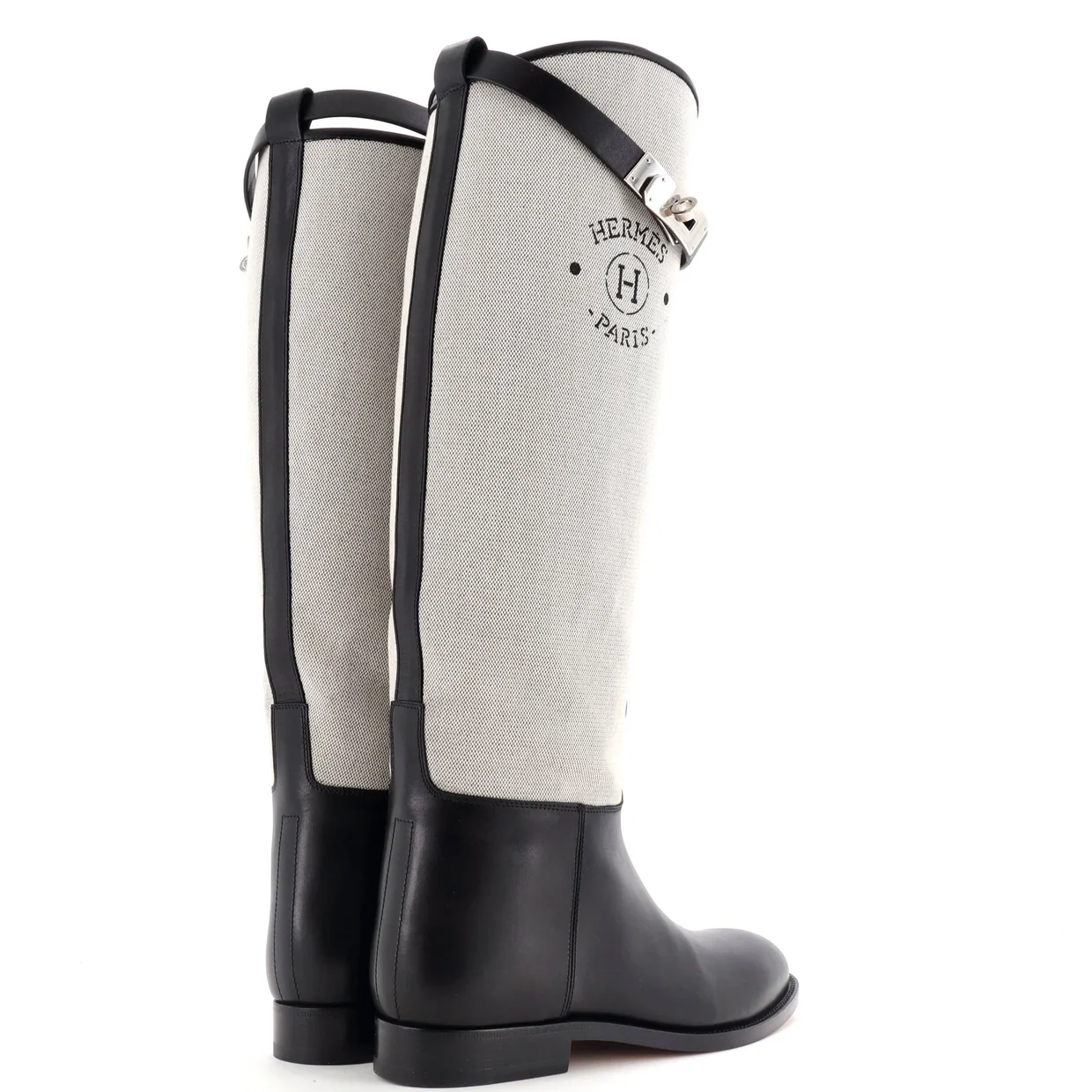 Women's Jumping Boots Printed Toile and Leather - Deep Luxury