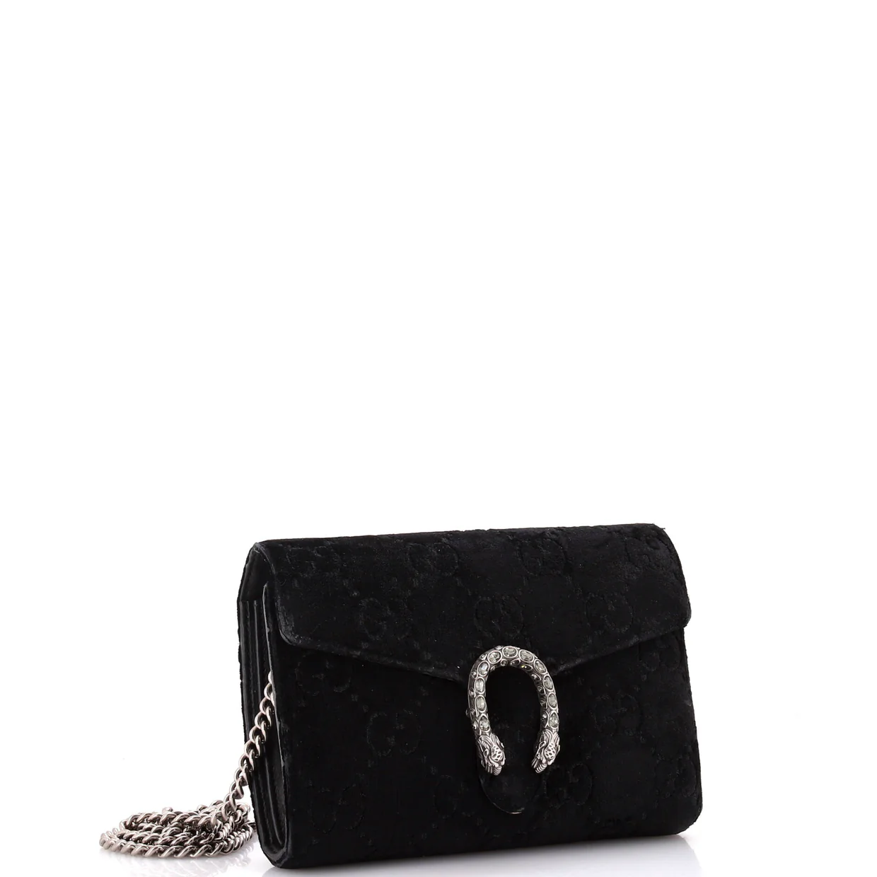 Dionysus Chain Wallet GG Velvet Small - Deep Luxury