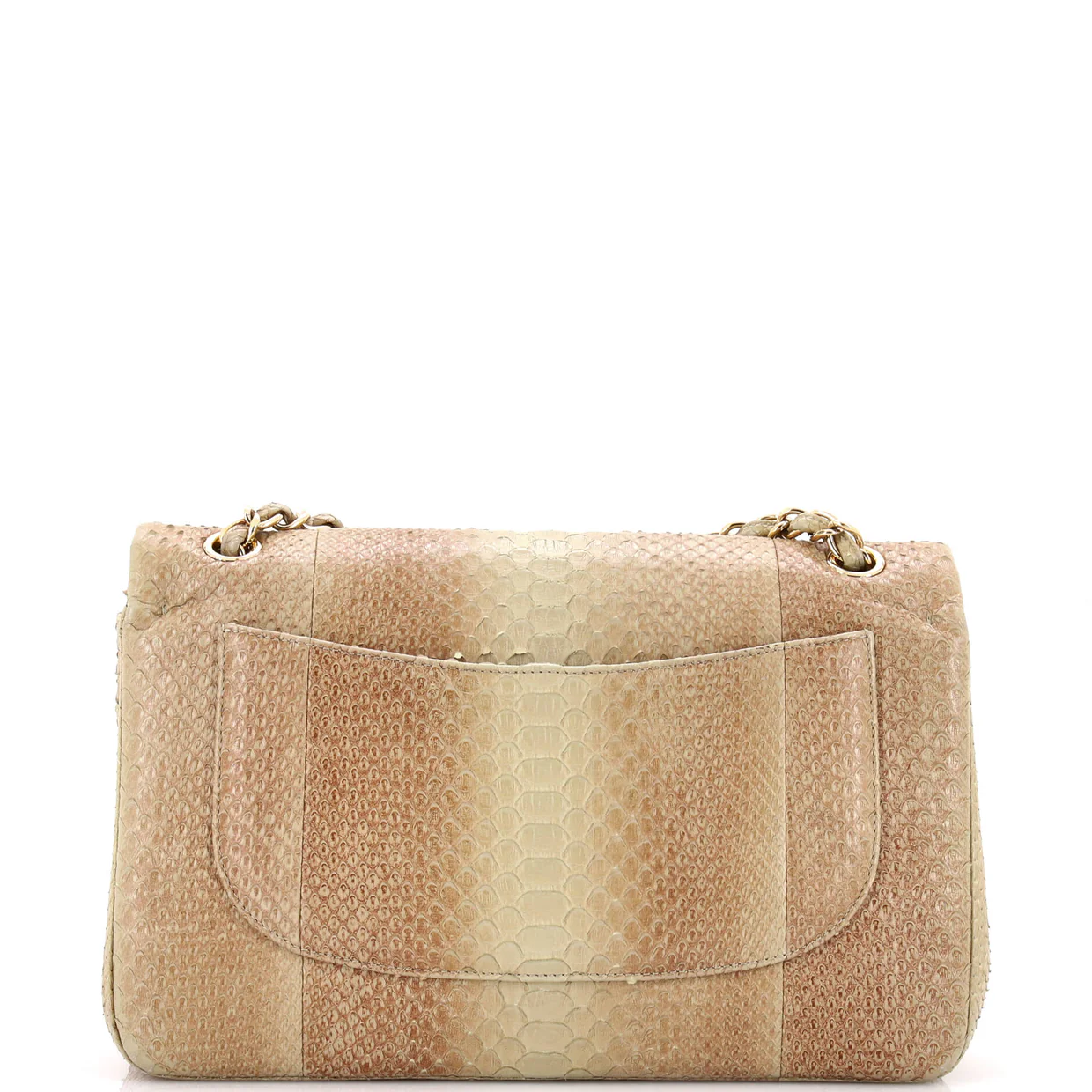 Classic Double Flap Bag Python Jumbo - Deep Luxury