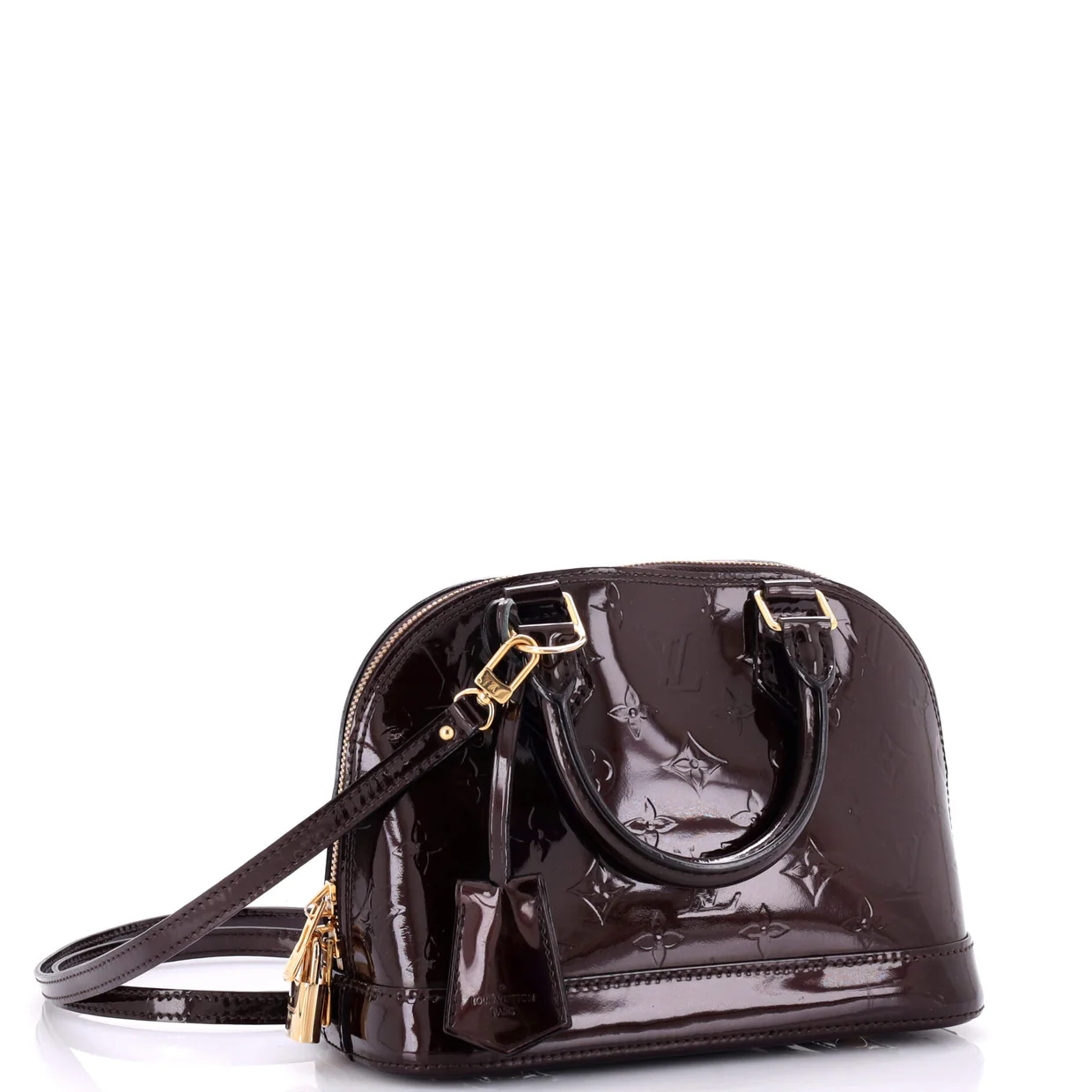 Alma Handbag Monogram Vernis BB - Deep Luxury