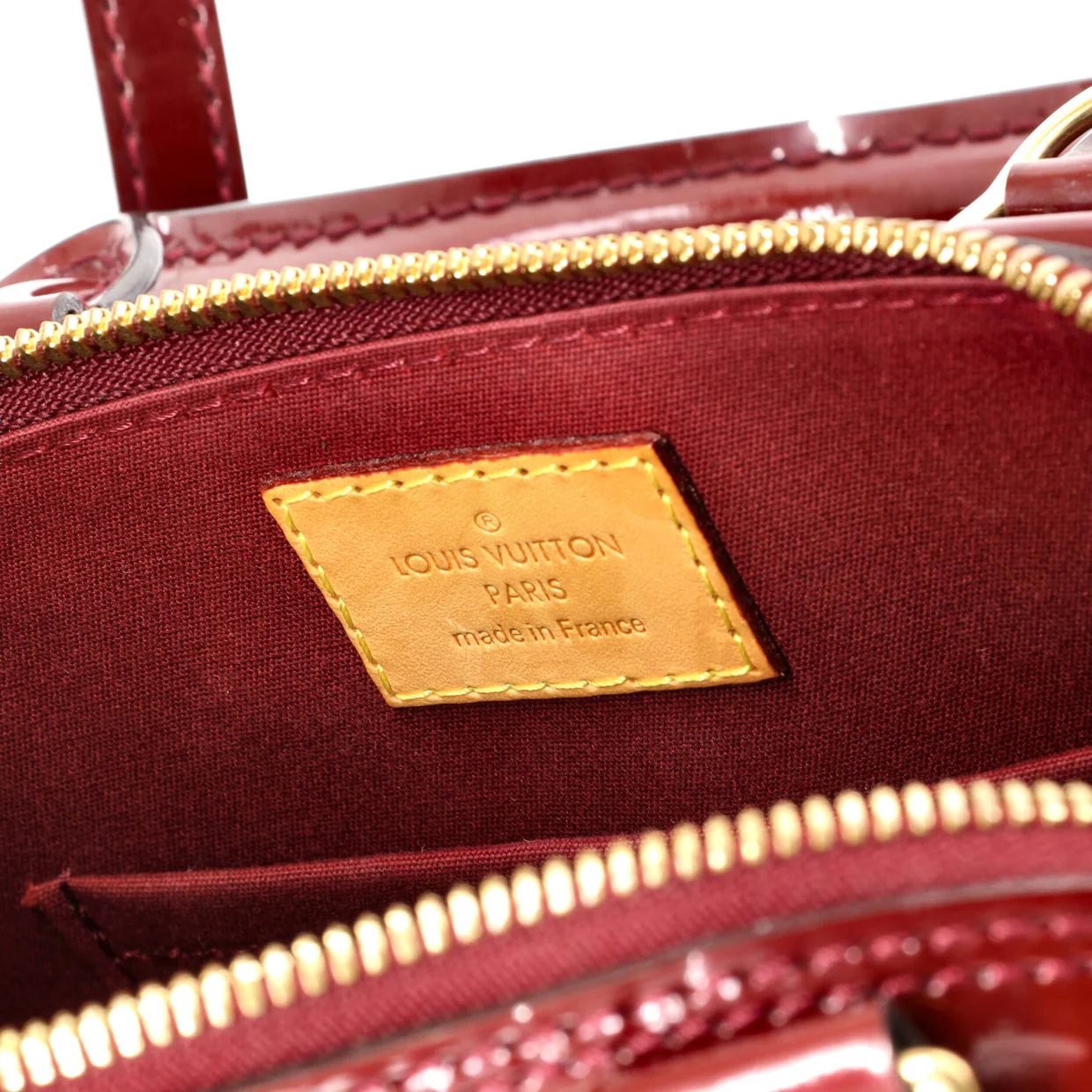 Alma Handbag Monogram Vernis BB - Deep Luxury