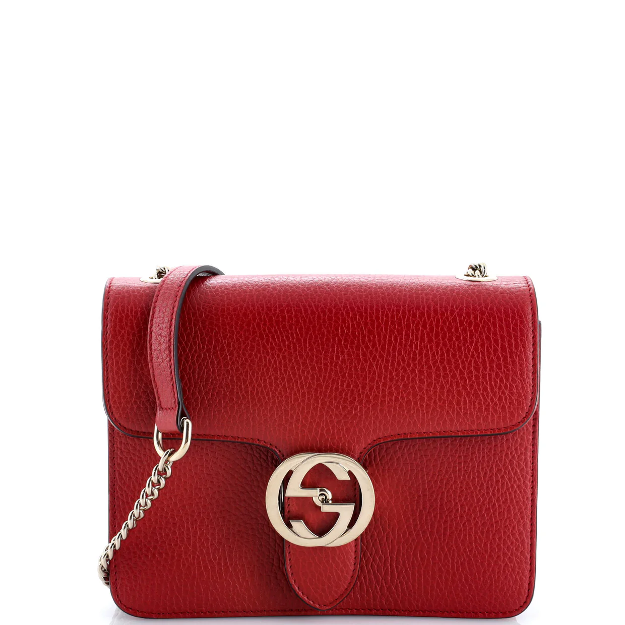 Interlocking Shoulder Bag Leather Small - Deep Luxury