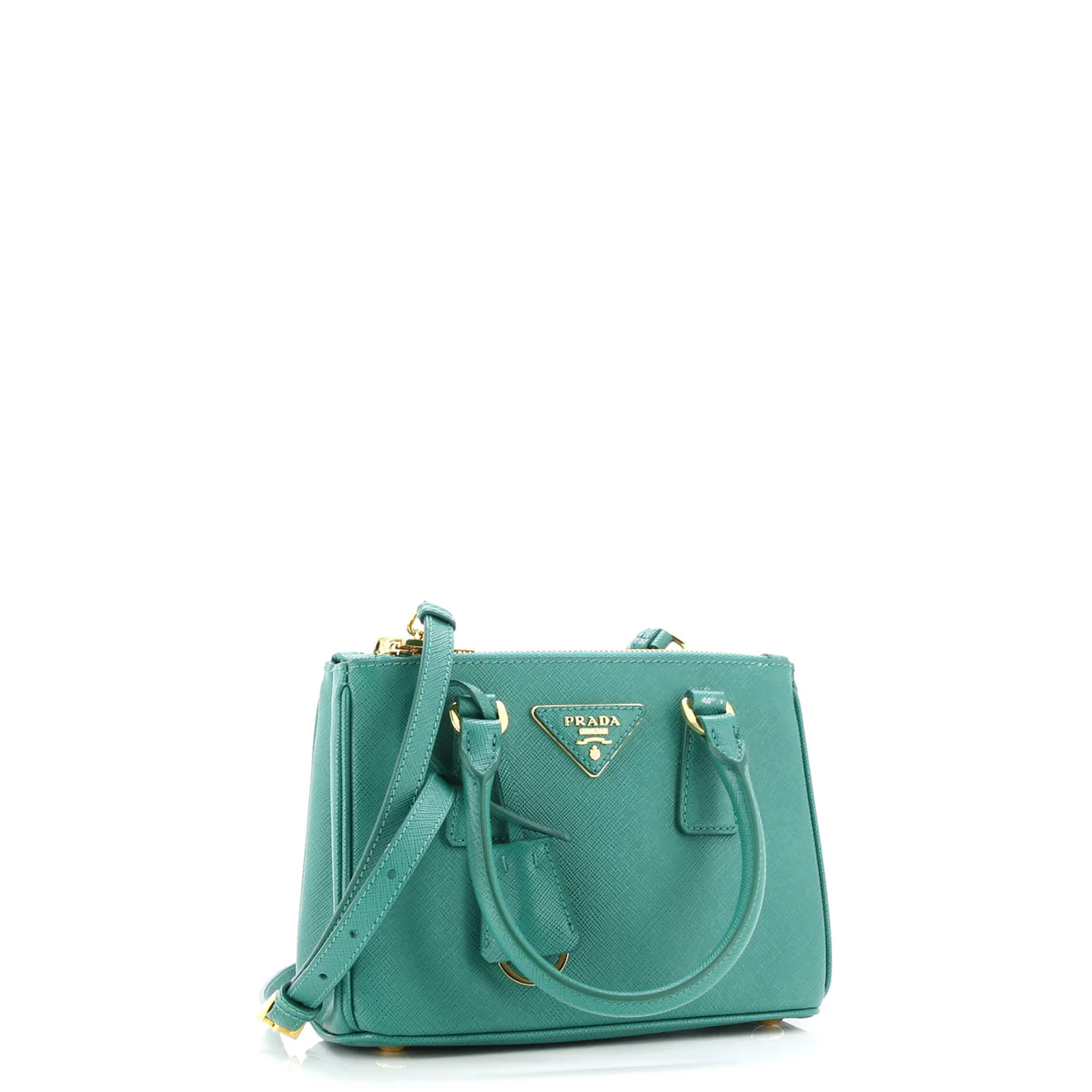 Galleria Double Zip Tote Saffiano Leather Mini - Deep Luxury