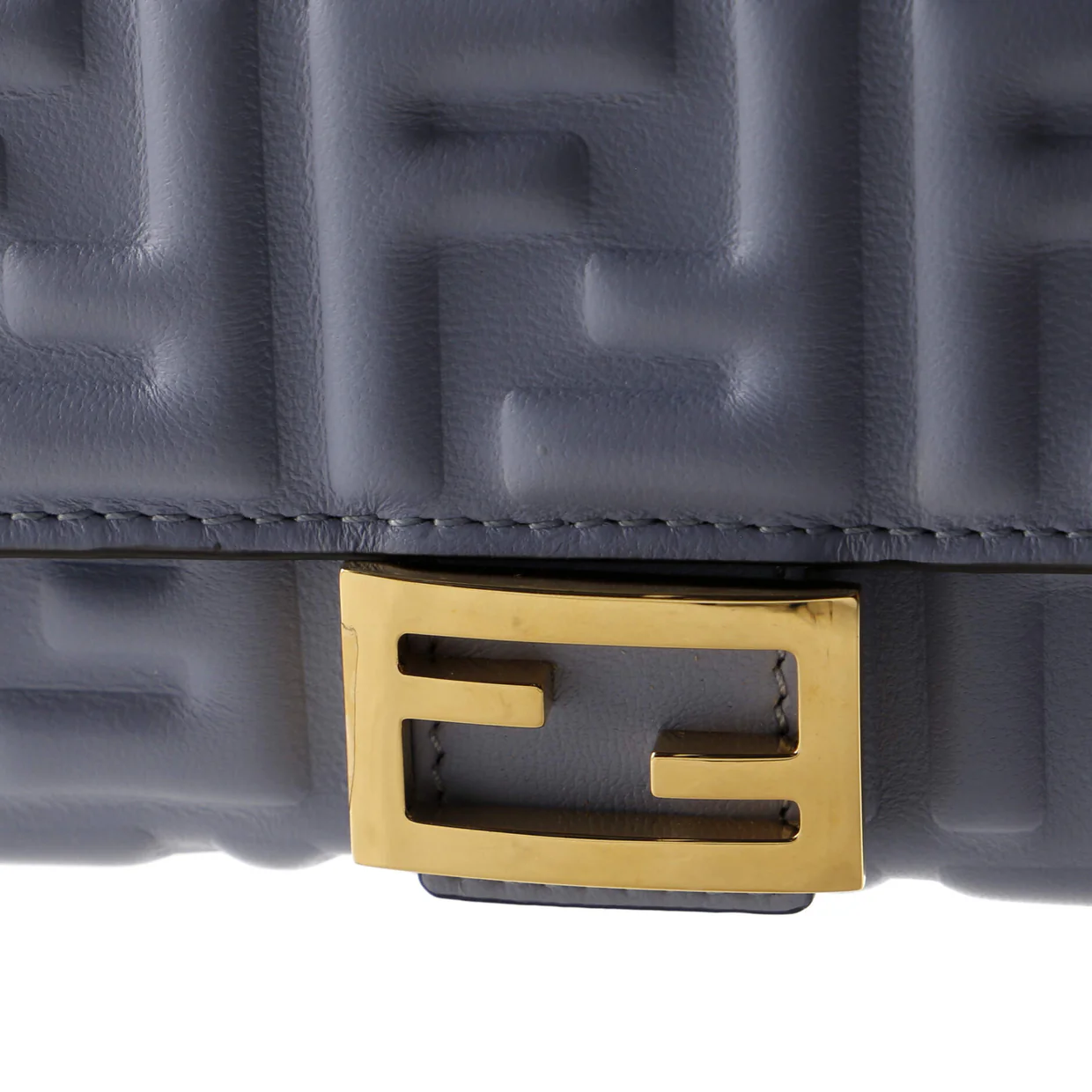 Baguette Continental Wallet on Chain Zucca Embossed Leather - Deep Luxury