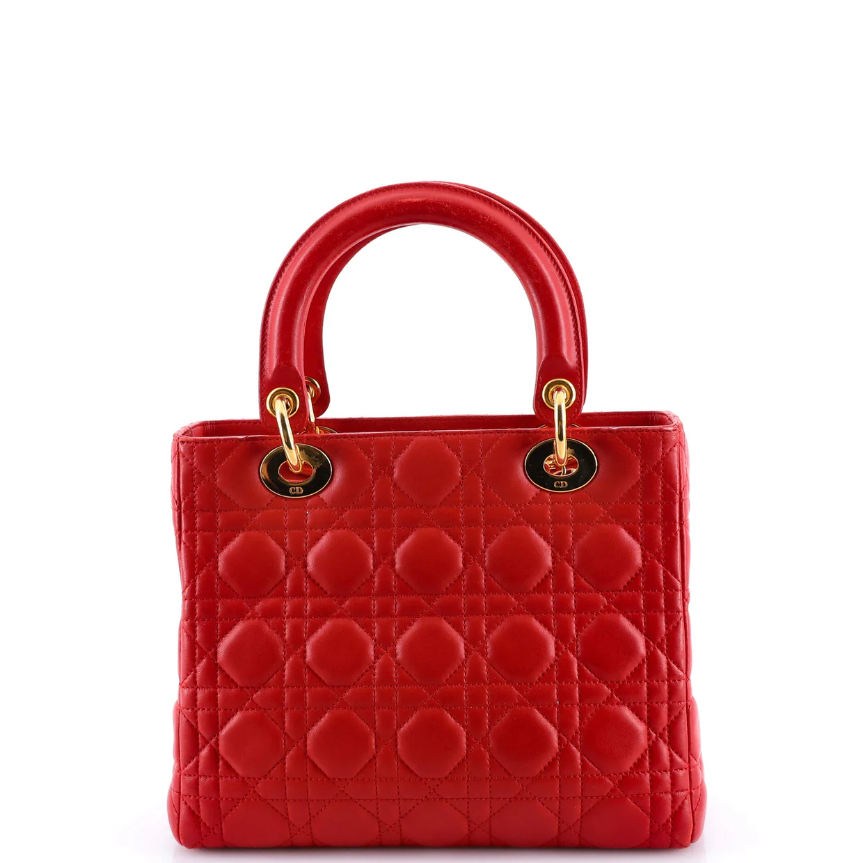 Lady Dior Bag Cannage Quilt Lambskin Medium - Deep Luxury