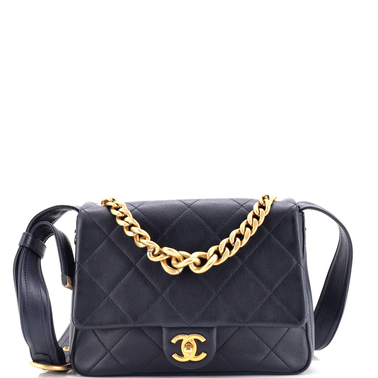 Easy Mood Flap Bag Quilted Calfskin Medium - Deep Luxury