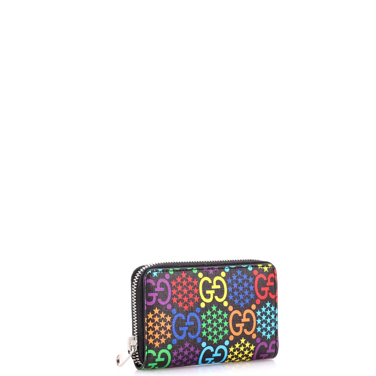 Zip Around Card Case Psychedelic Print GG Coated Canvas - Deep Luxury
