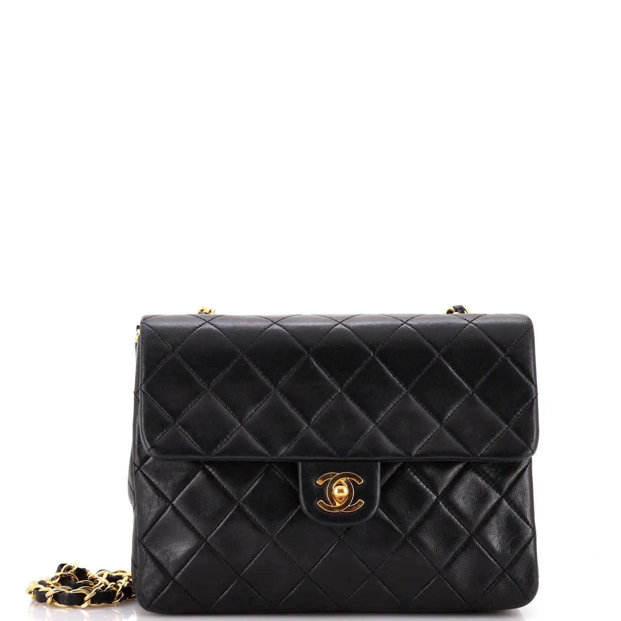 Vintage Square Classic Flap Bag Quilted Lambskin Small - Deep Luxury
