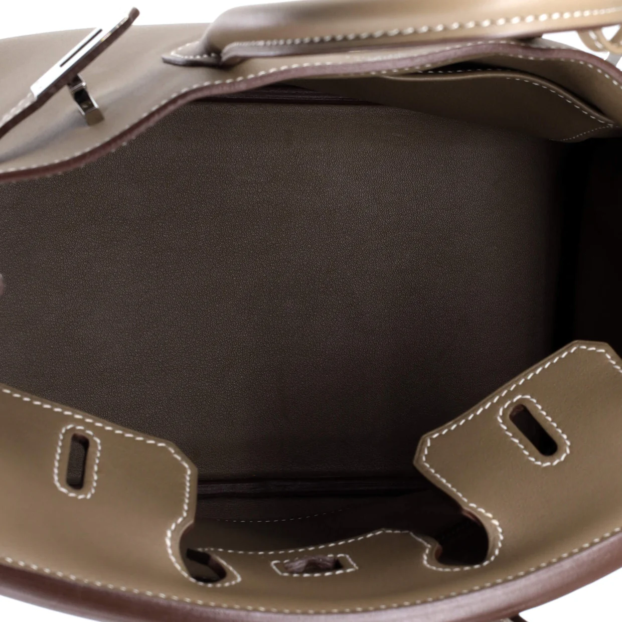 Birkin Handbag Grey Swift with Palladium Hardware 25 - Deep Luxury
