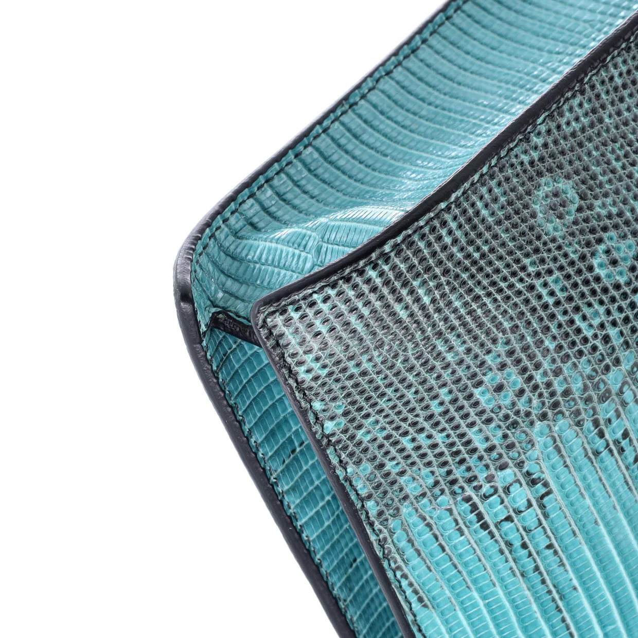 Clasp Crossbody Bag Lizard Mini - Deep Luxury