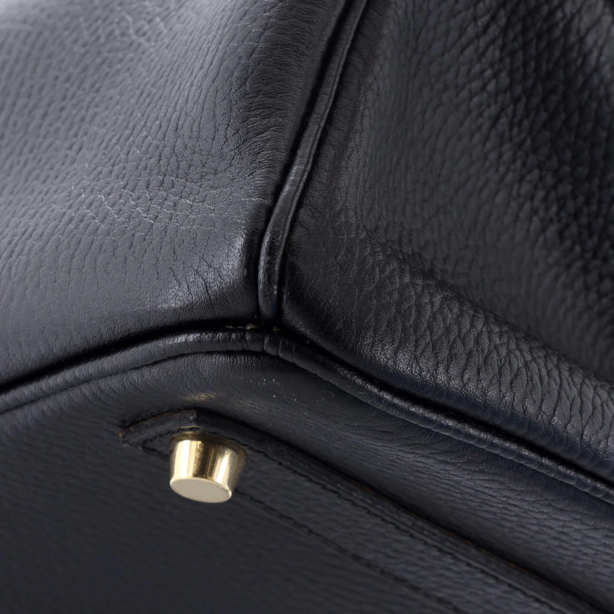 Birkin Handbag Noir Ardennes with Gold Hardware 35 - Deep Luxury