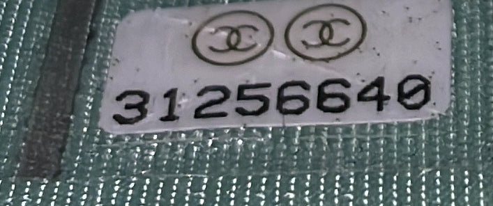 CC Pearl Coin Card Holder with Chain Quilted Iridescent Caviar - Deep Luxury