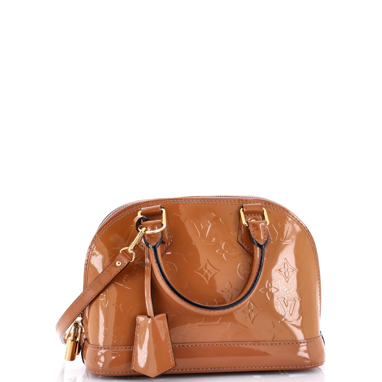 Alma Handbag Monogram Vernis BB - Deep Luxury