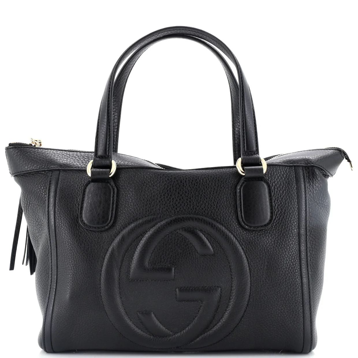 Soho Zip Tote Leather Small - Deep Luxury