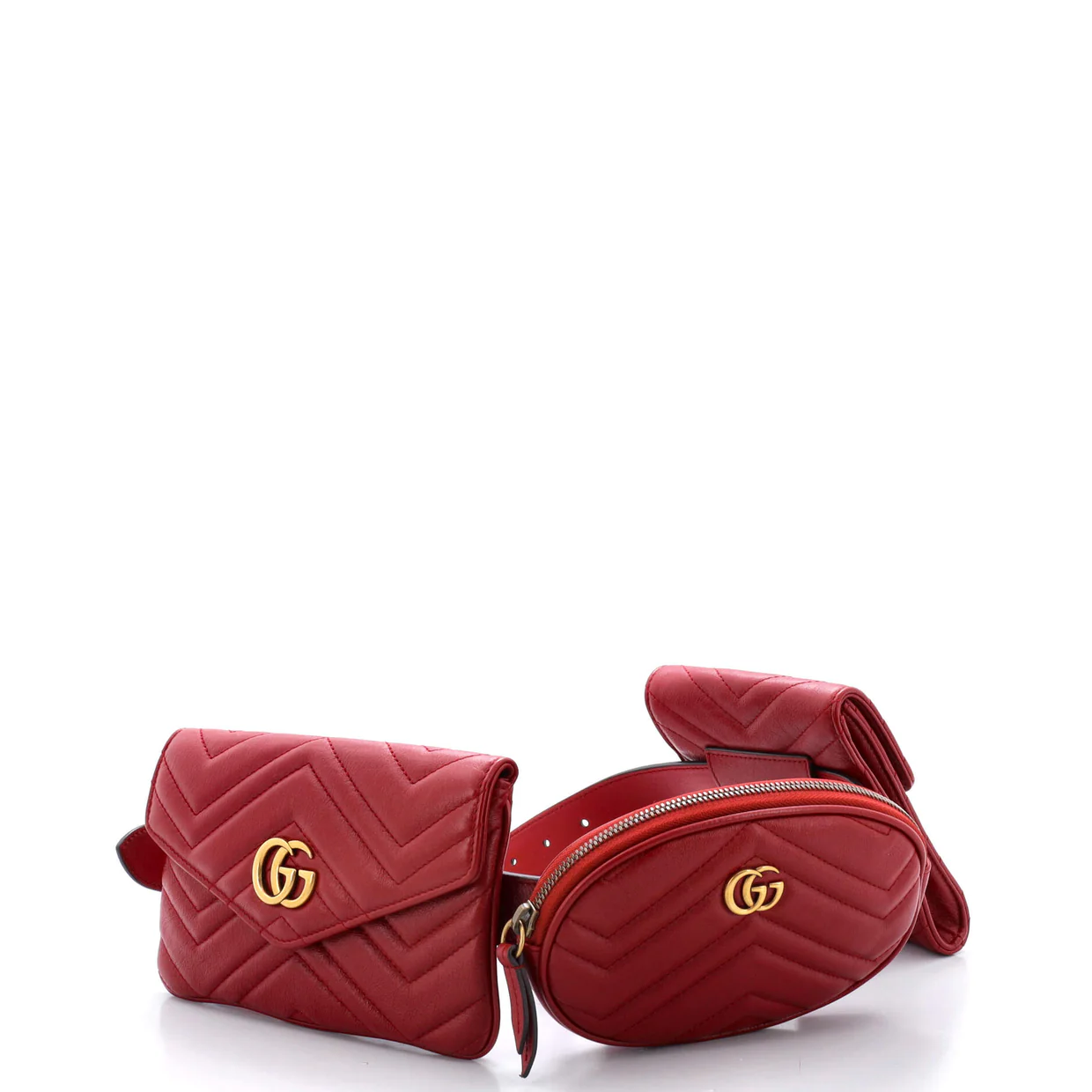 GG Marmont Multi Pocket Belt Bag Matelasse Leather - Deep Luxury