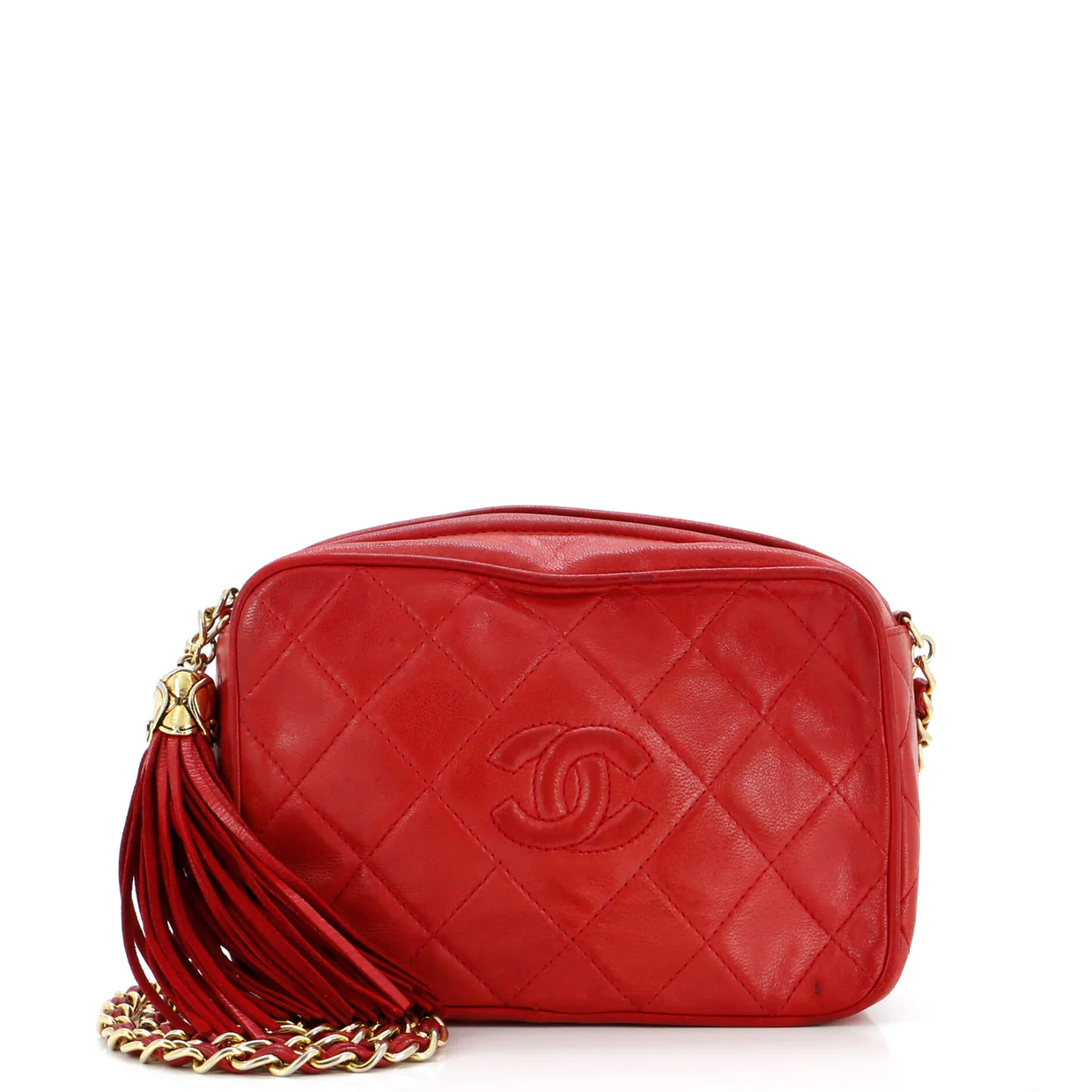 Vintage Diamond CC Camera Bag Quilted Leather Small - Deep Luxury