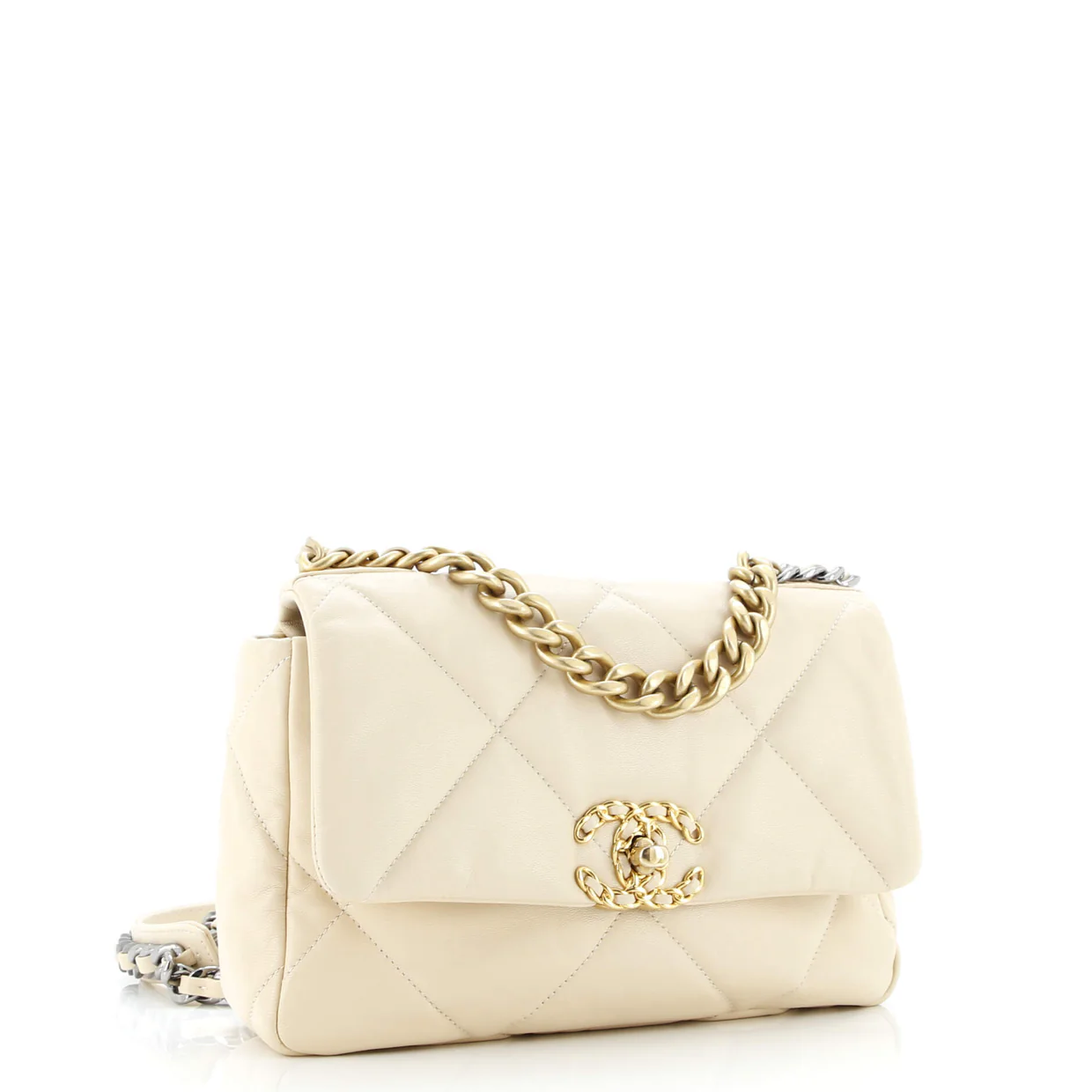 19 Flap Bag Quilted Leather Medium - Deep Luxury