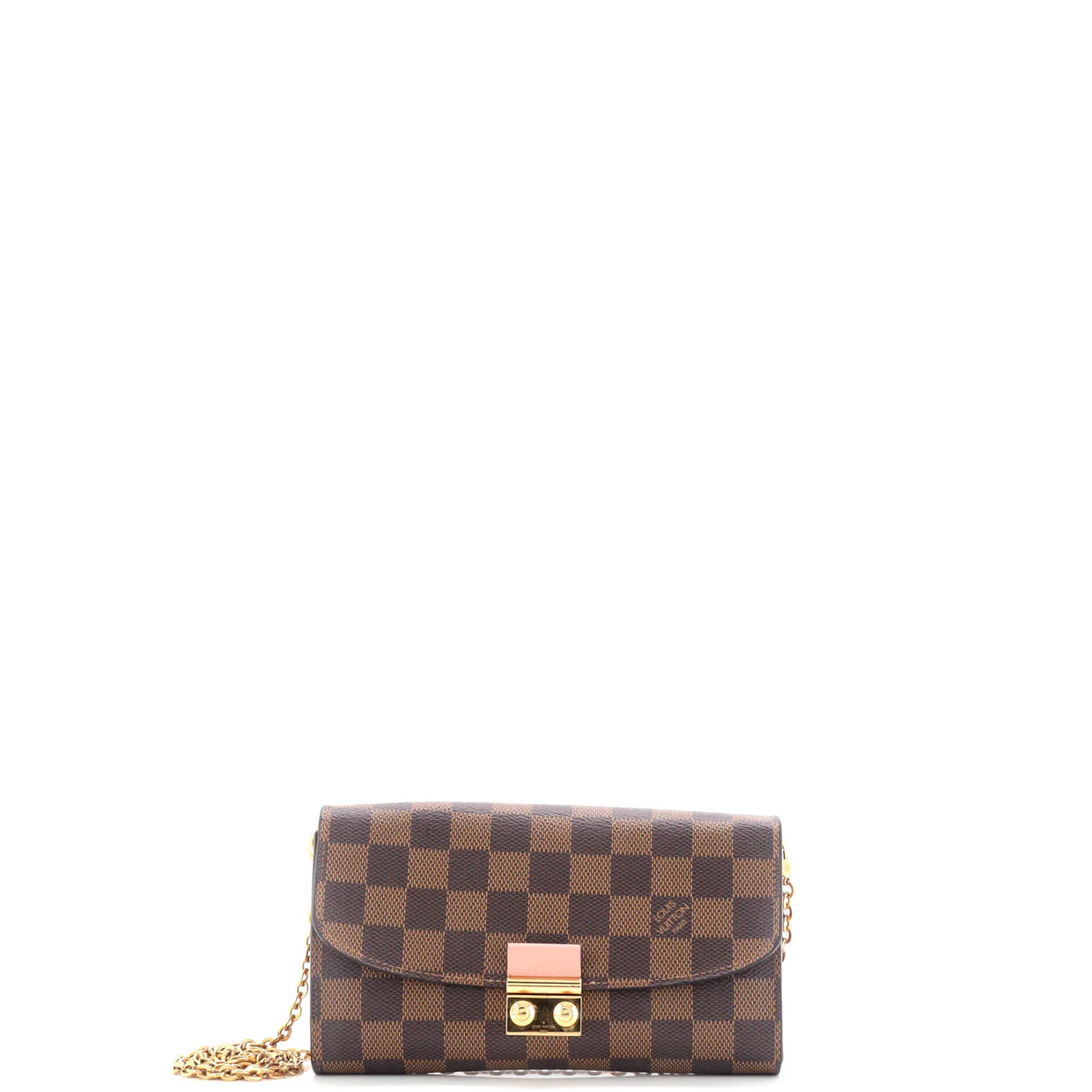 Croisette Chain Wallet Damier - Deep Luxury